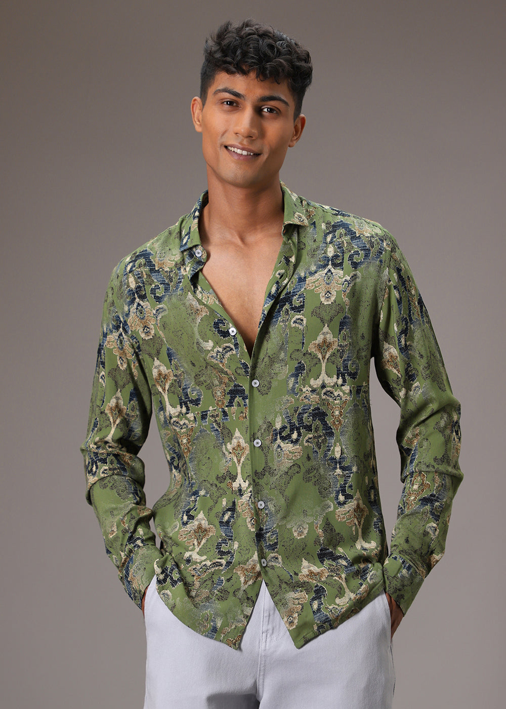 Misty Green Feather Shirt