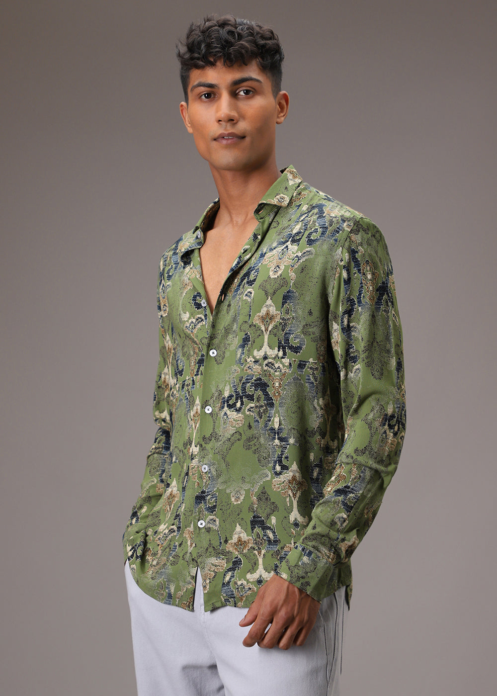 Misty Green Feather Shirt