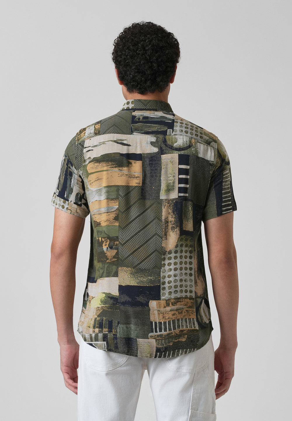 Lattice Green Feather shirt