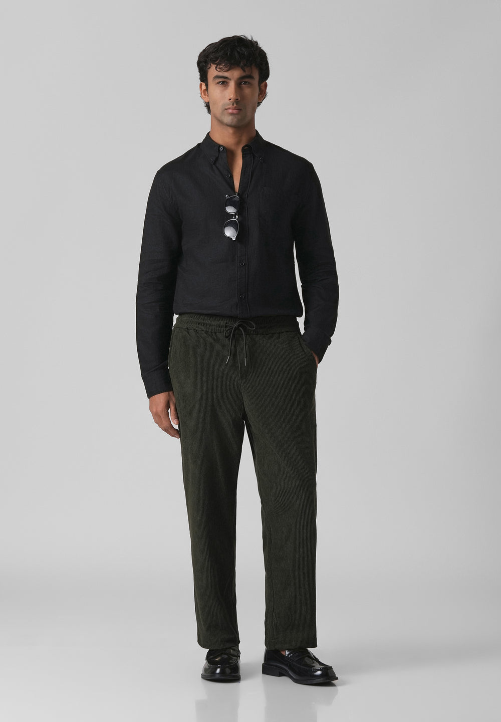 Laurel Green Corduroy Pants
