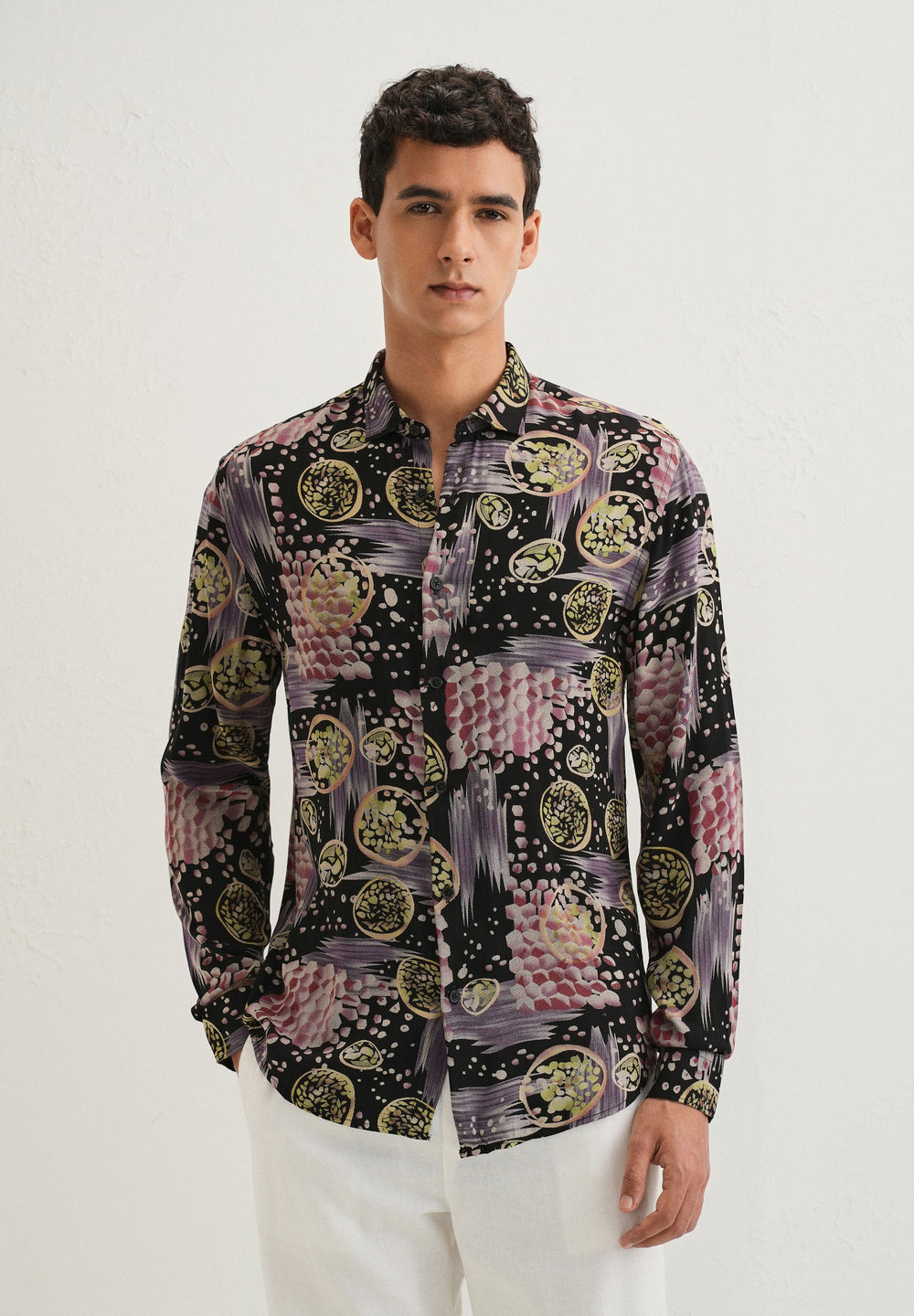 Lavender Abstract Feather Shirt