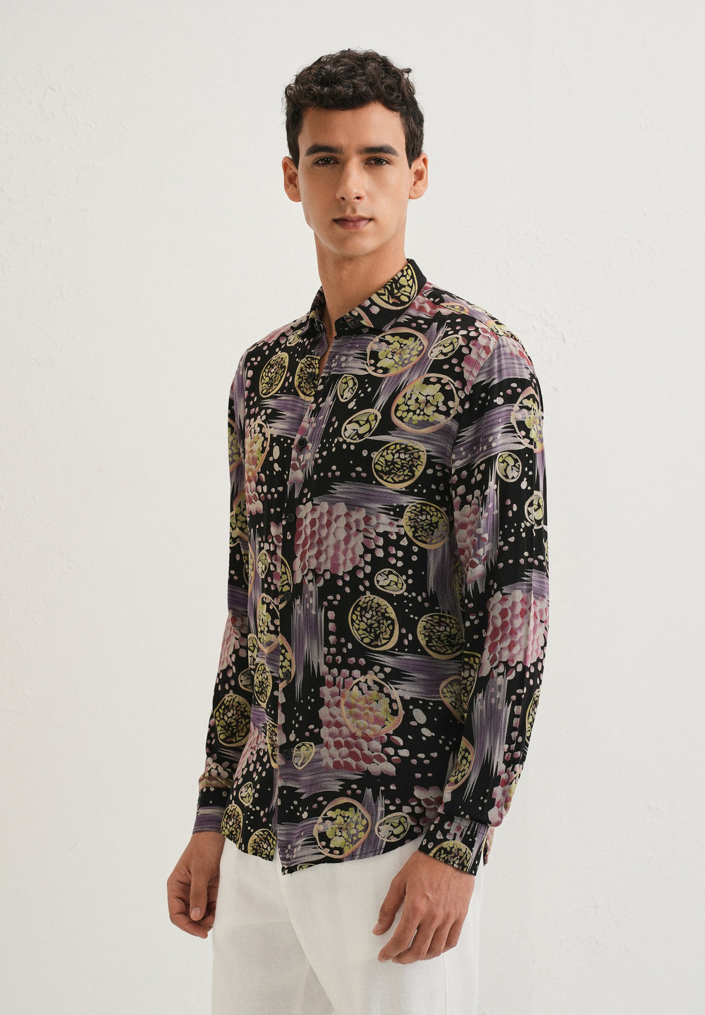 Lavender Abstract Feather Shirt