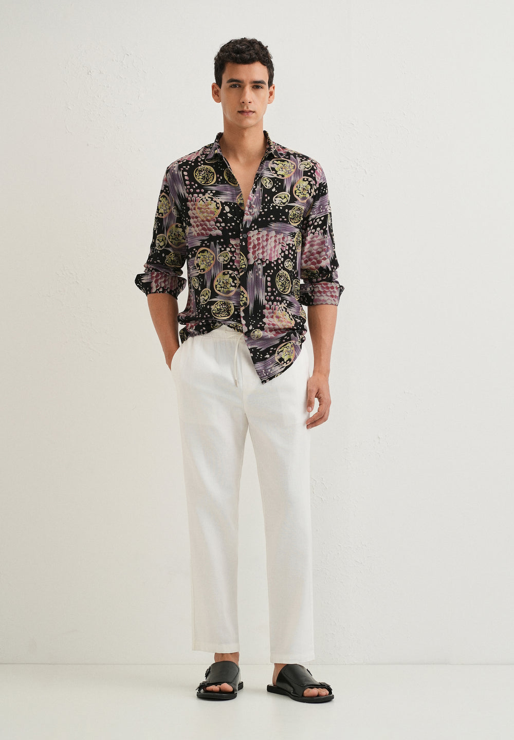 Lavender Abstract Feather Shirt