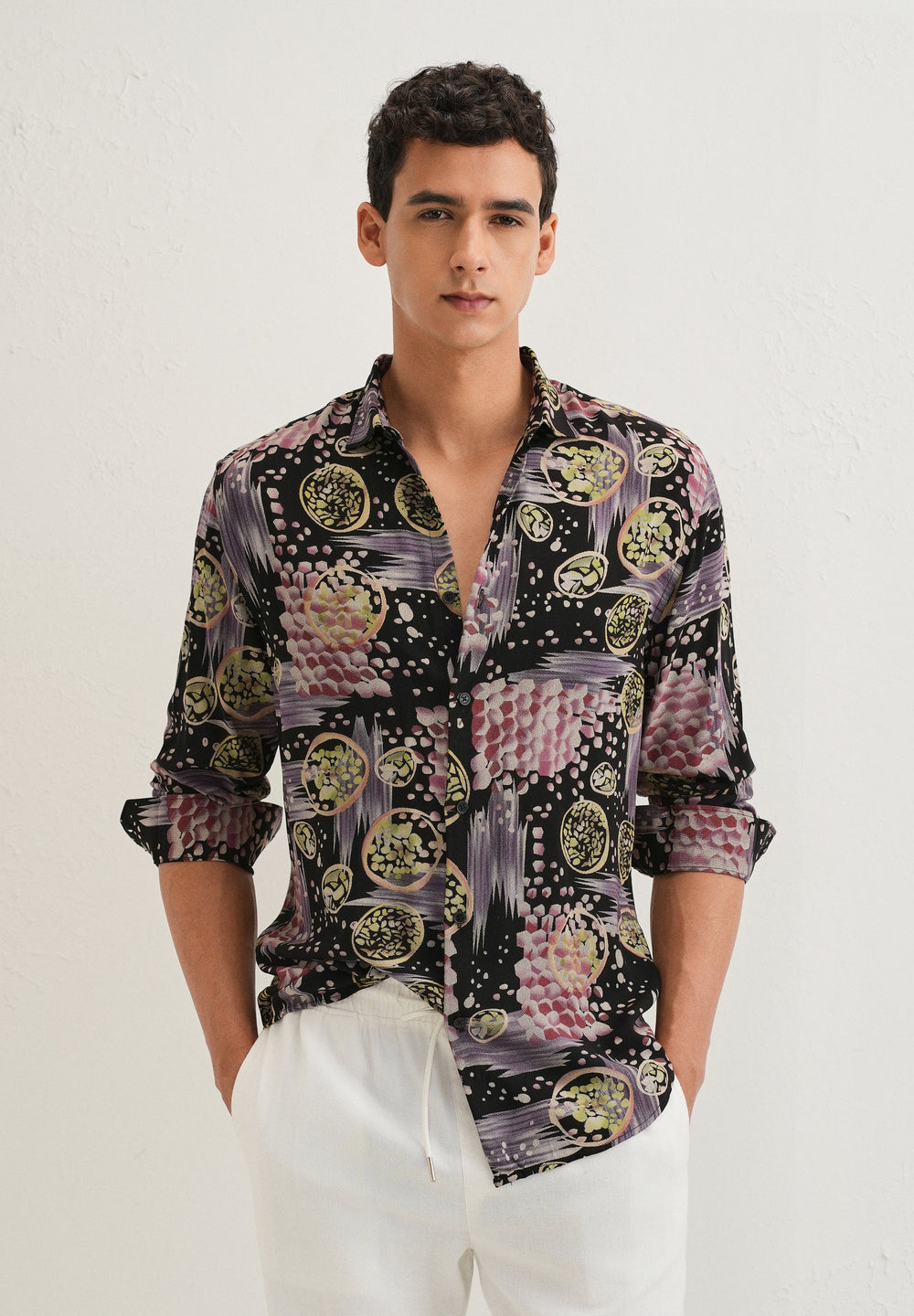 Lavender Abstract Feather Shirt