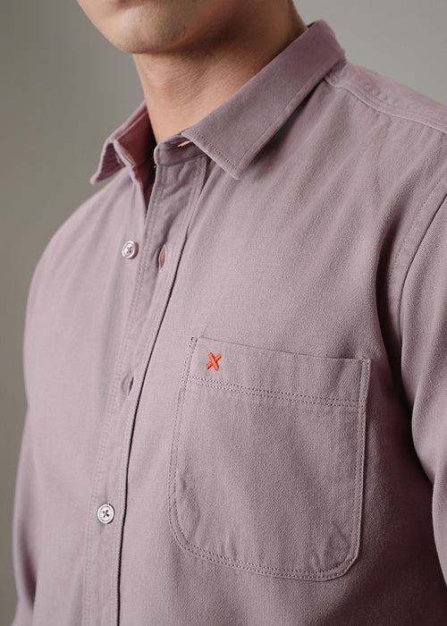 Lavender Cotton Single Pocket Shirt