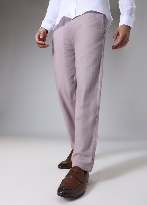 Lavender Drawstring Linen Pant