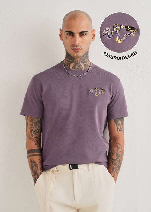 Lavender Graphic Printed T-shirt