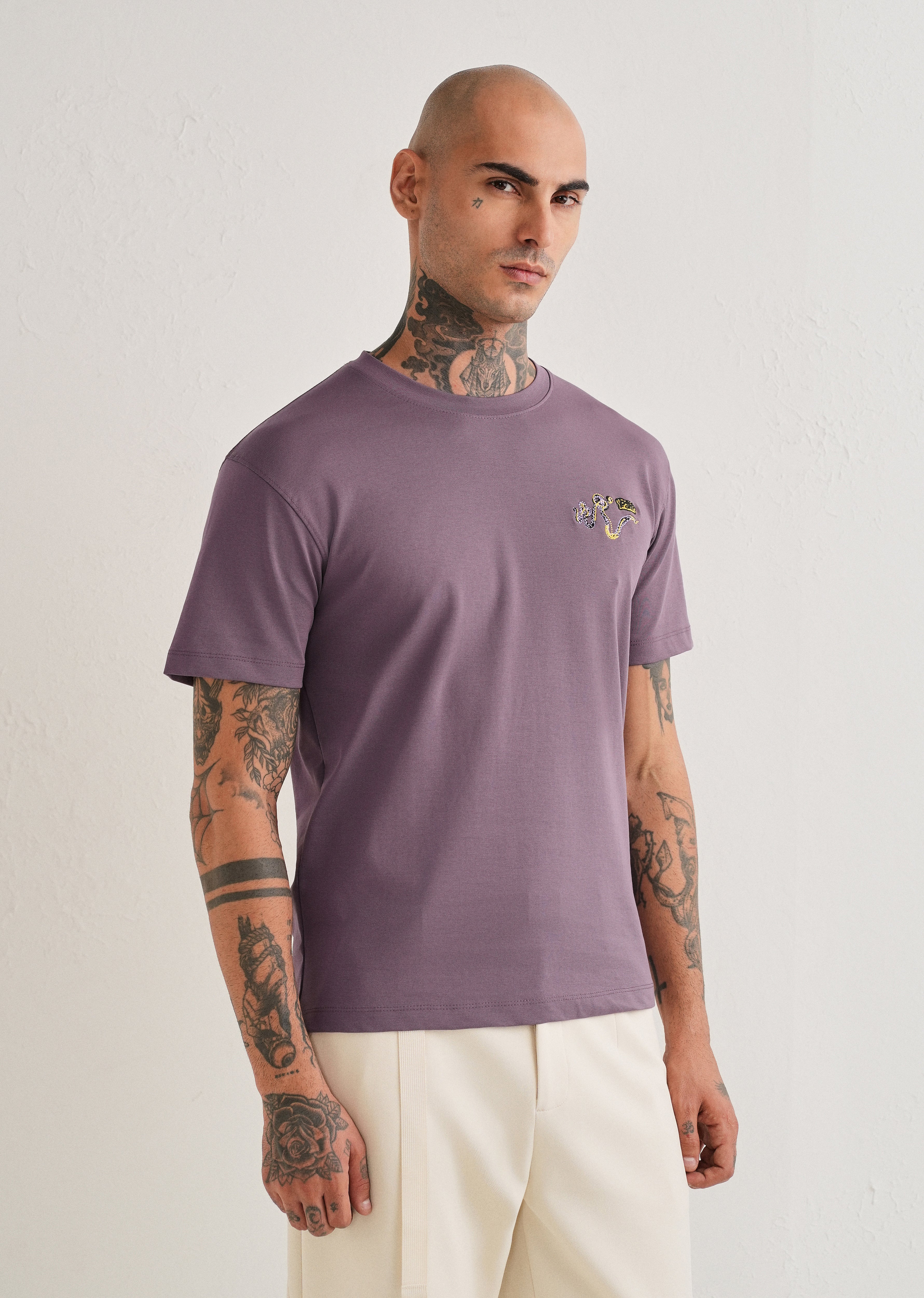 Lavender Graphic Printed T-shirt