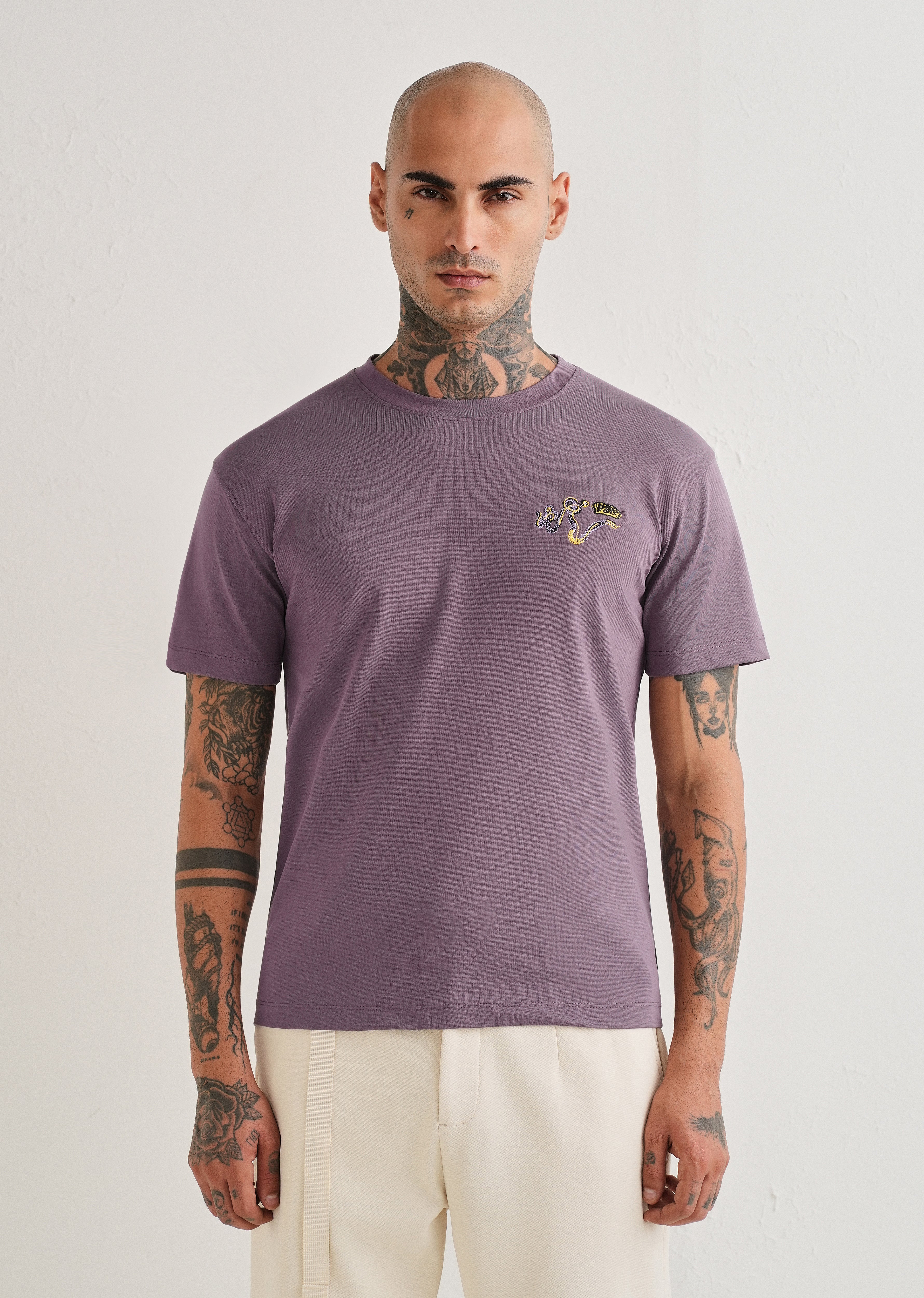 Lavender Graphic Printed T-shirt
