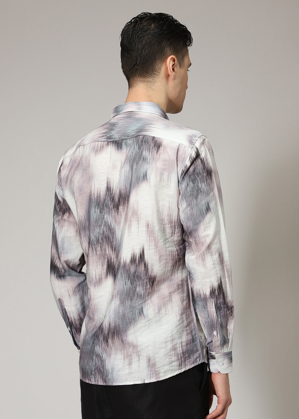 Lavender Line Brush Print Shirt