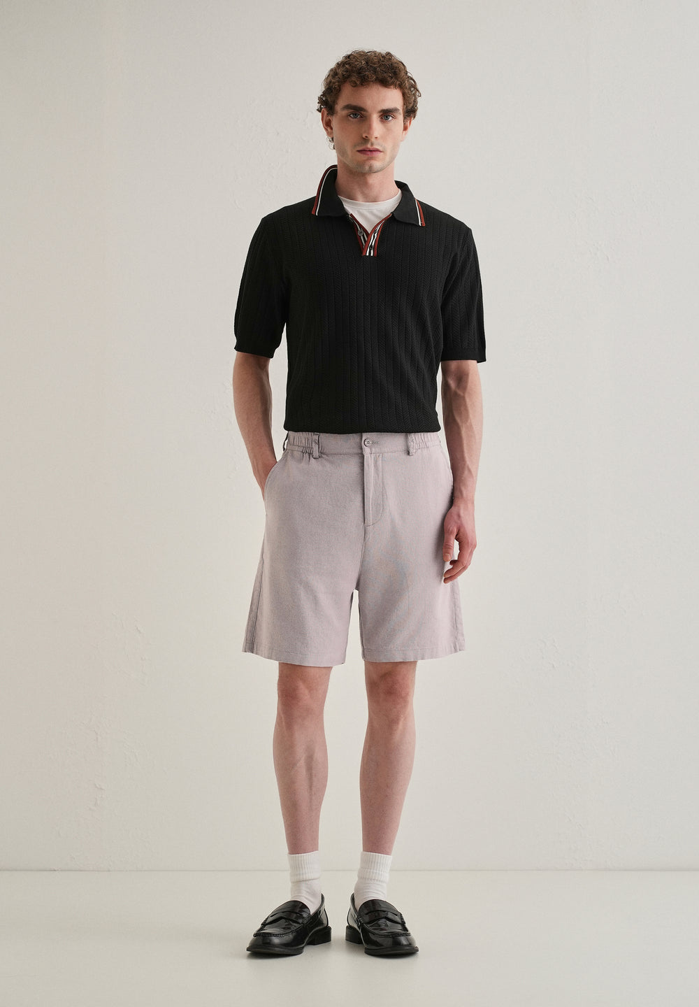 Lavender Linen Shorts