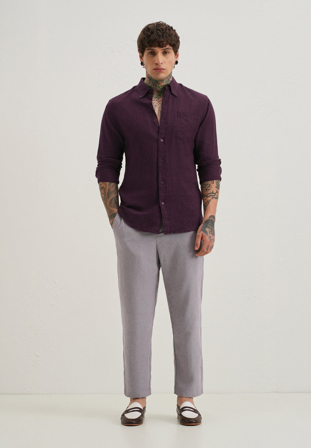 Lavender Pin Stripe Corduroy Pant
