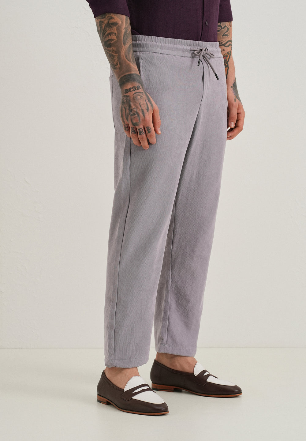 Lavender Pin Stripe Corduroy Pant
