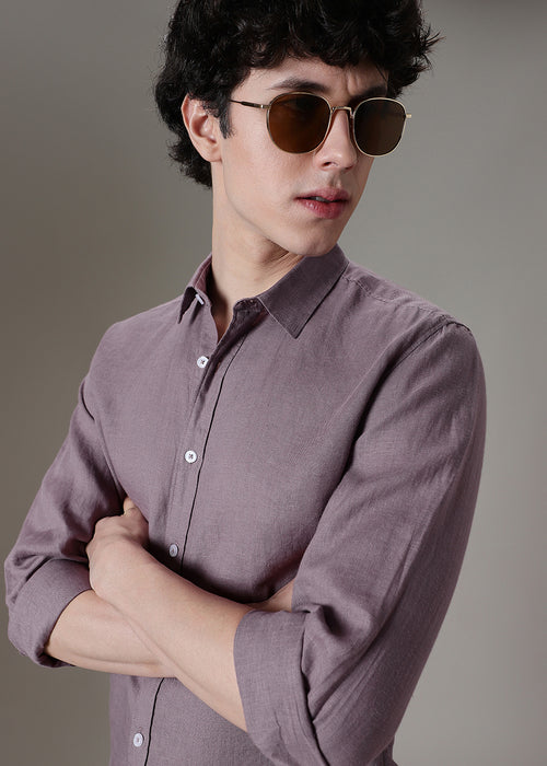 Lavender Pure Linen Shirt