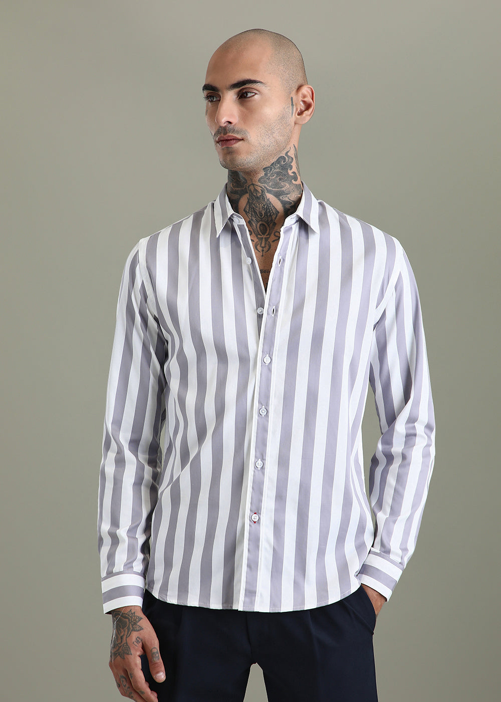 Lavender Striped Shirt