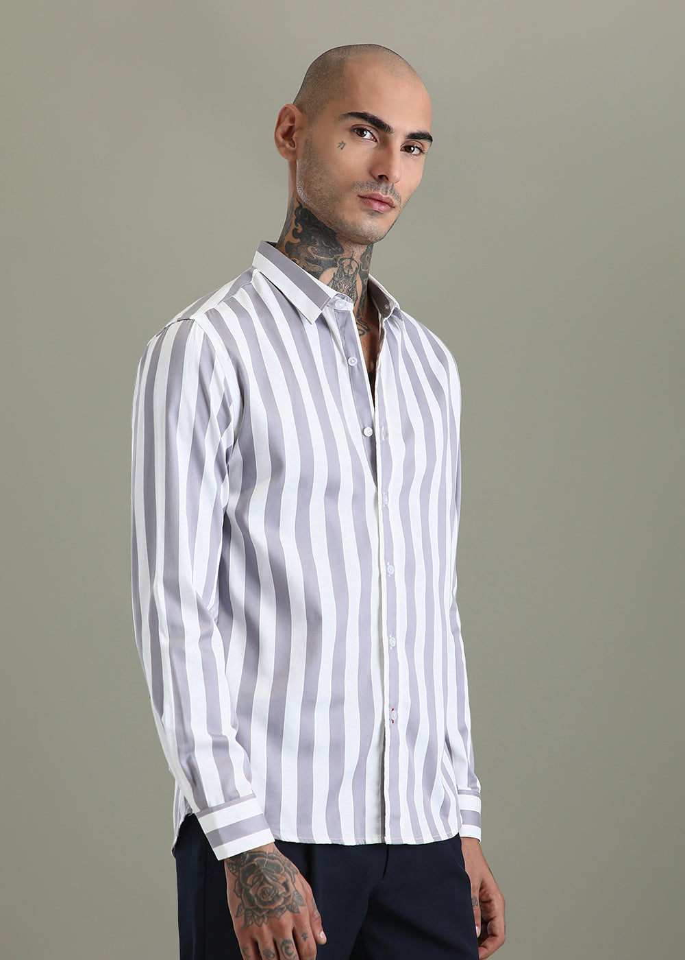 Lavender Striped Shirt