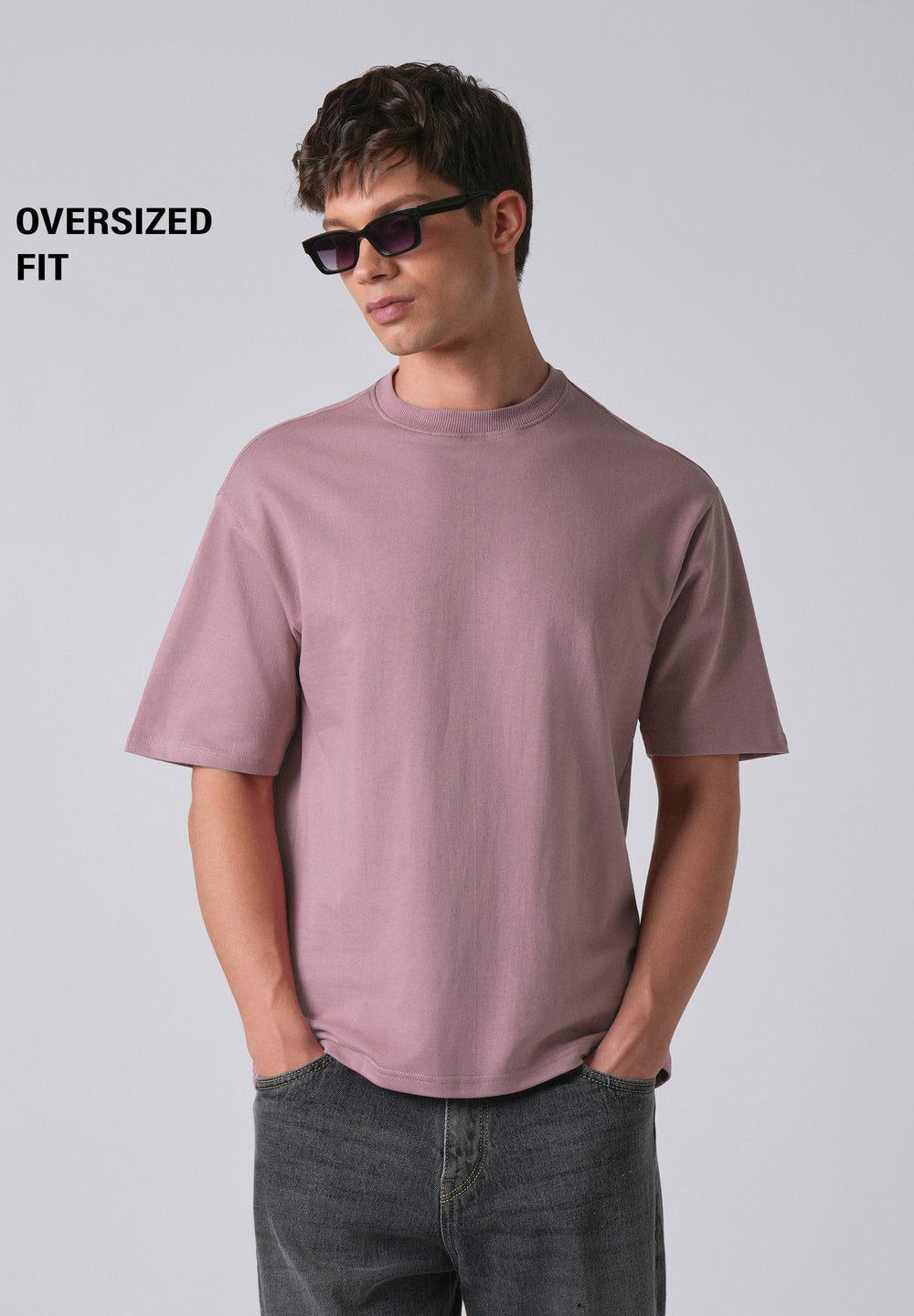 Lavender Basic Relaxed Fit T-shirt