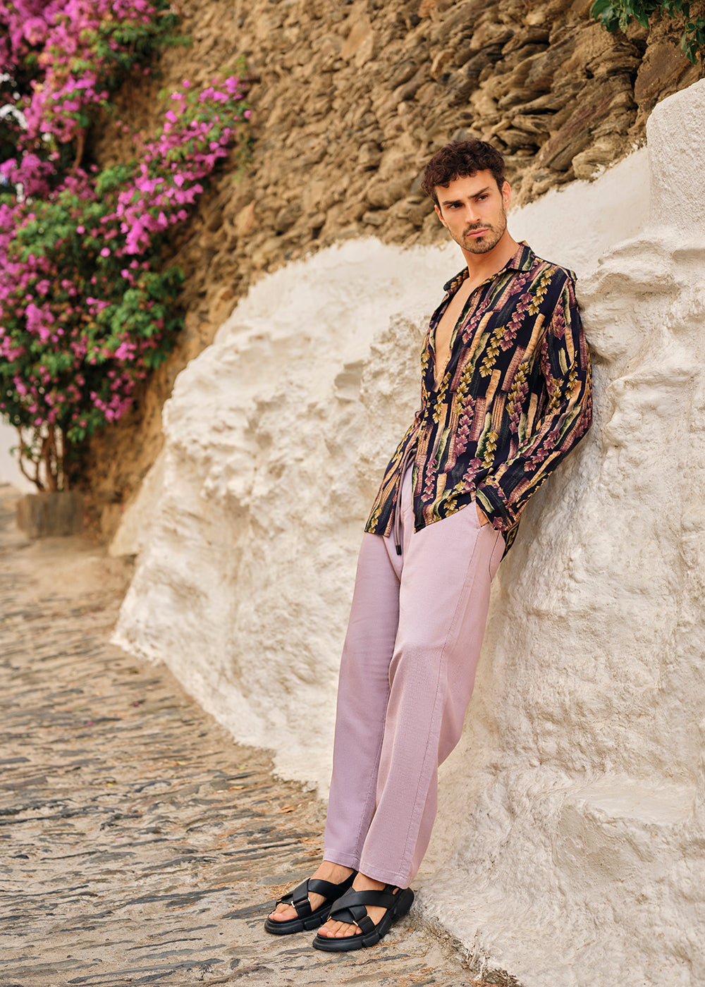 Lavender Flora Feather Shirt