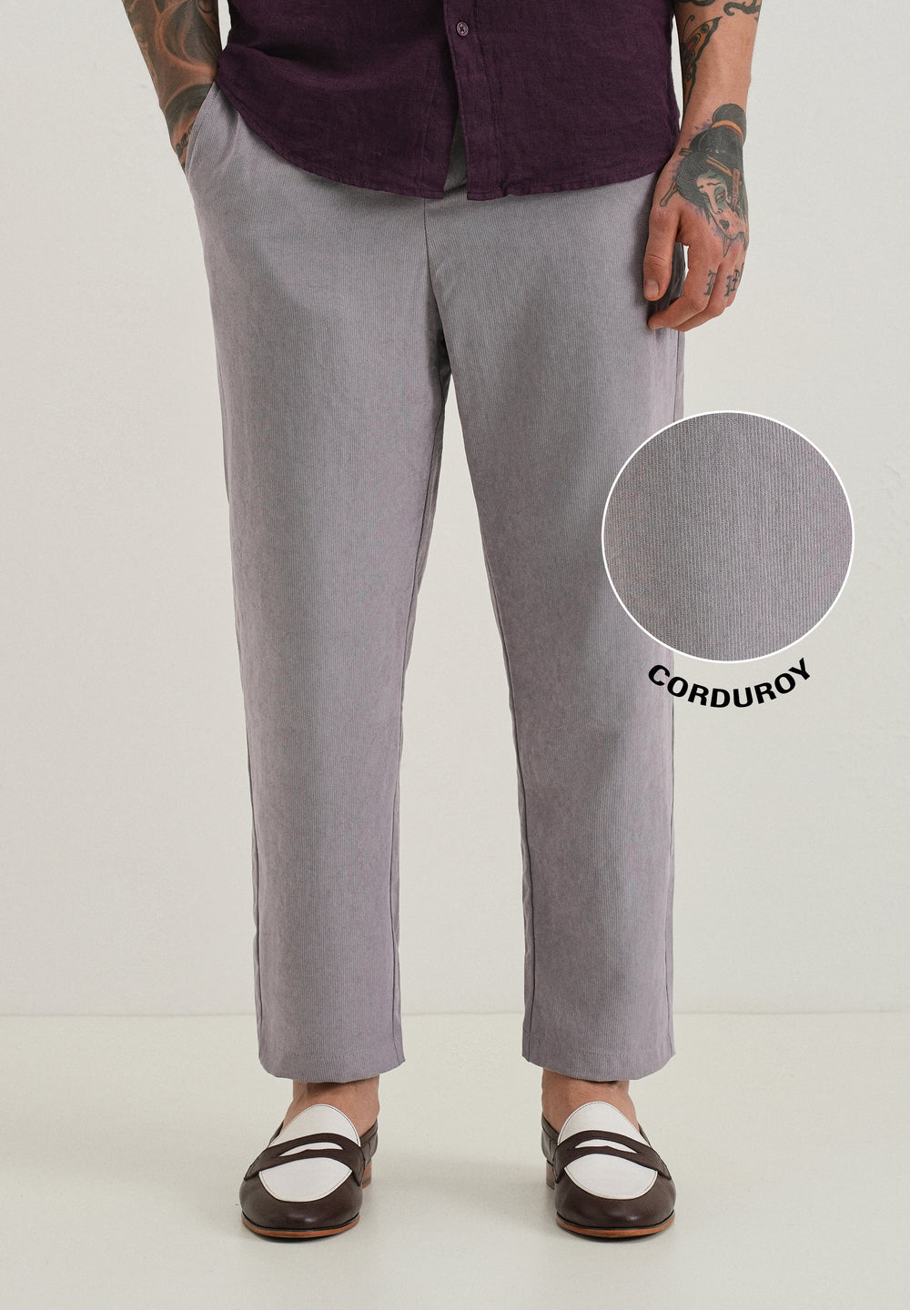Lavender Pin Stripe Corduroy Pant