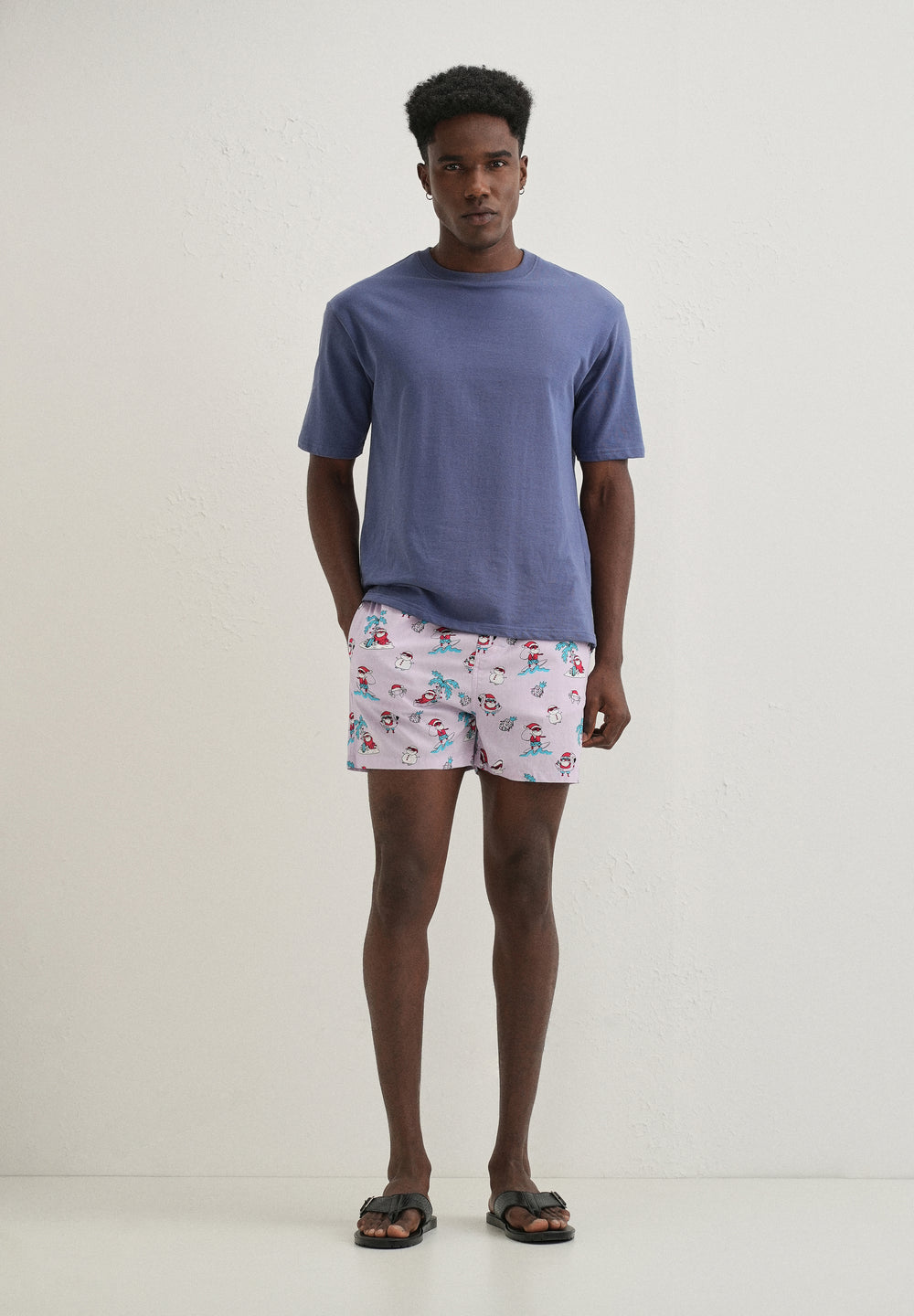 Lavender Xmas Printed Boxer