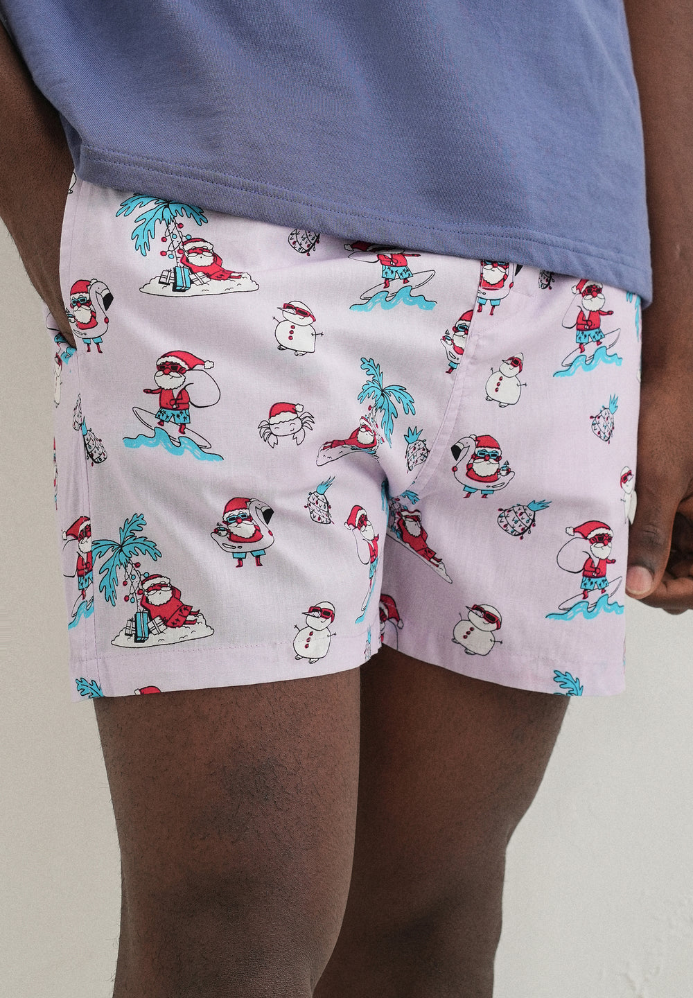 Lavender Xmas Printed Boxer