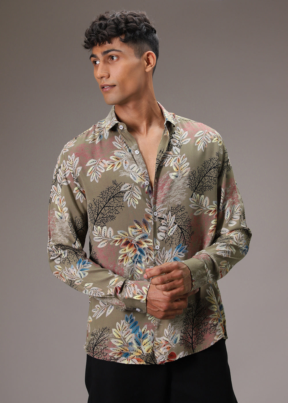 Leavescape Green Feather Shirt