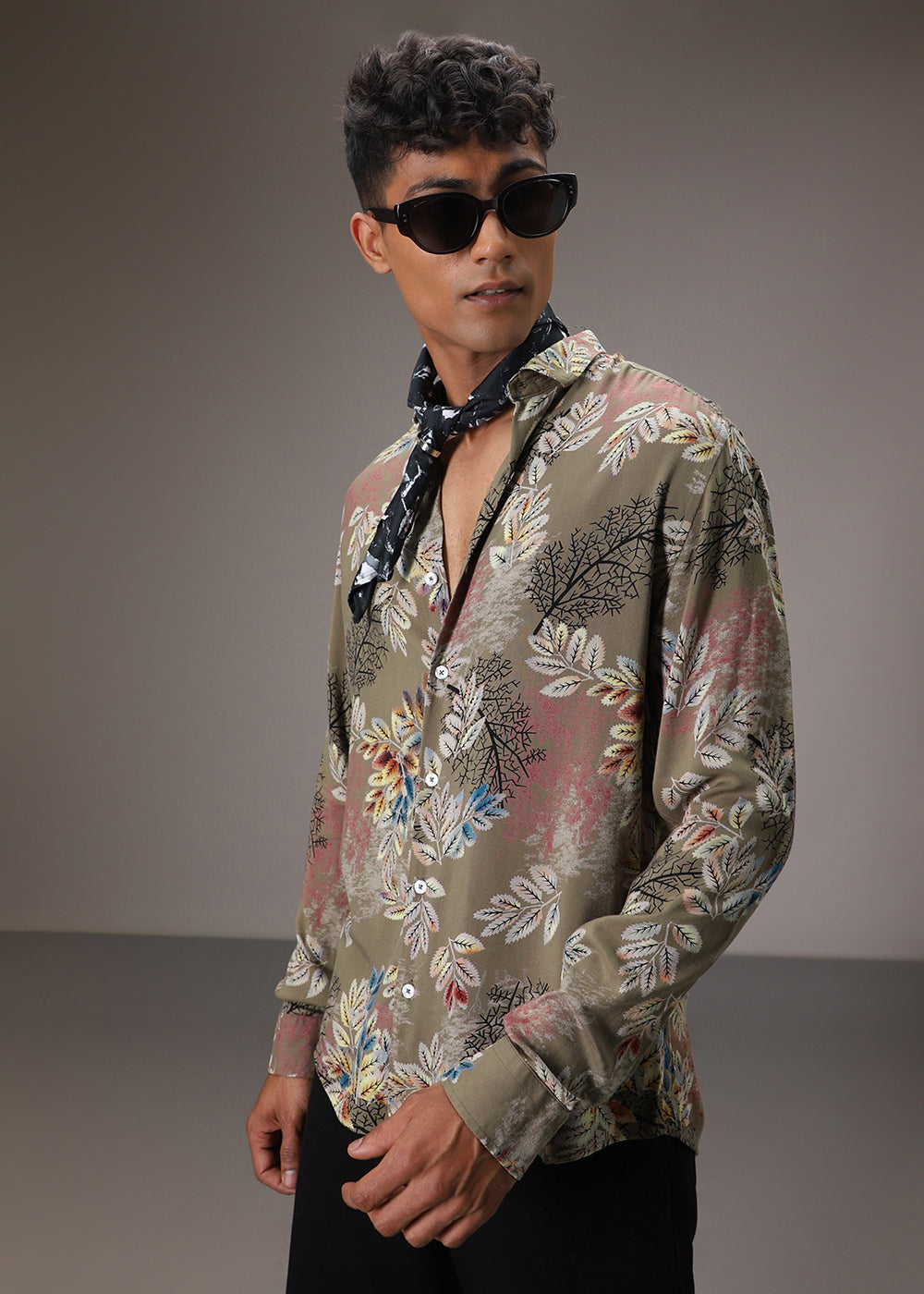 Leavescape Green Feather Shirt