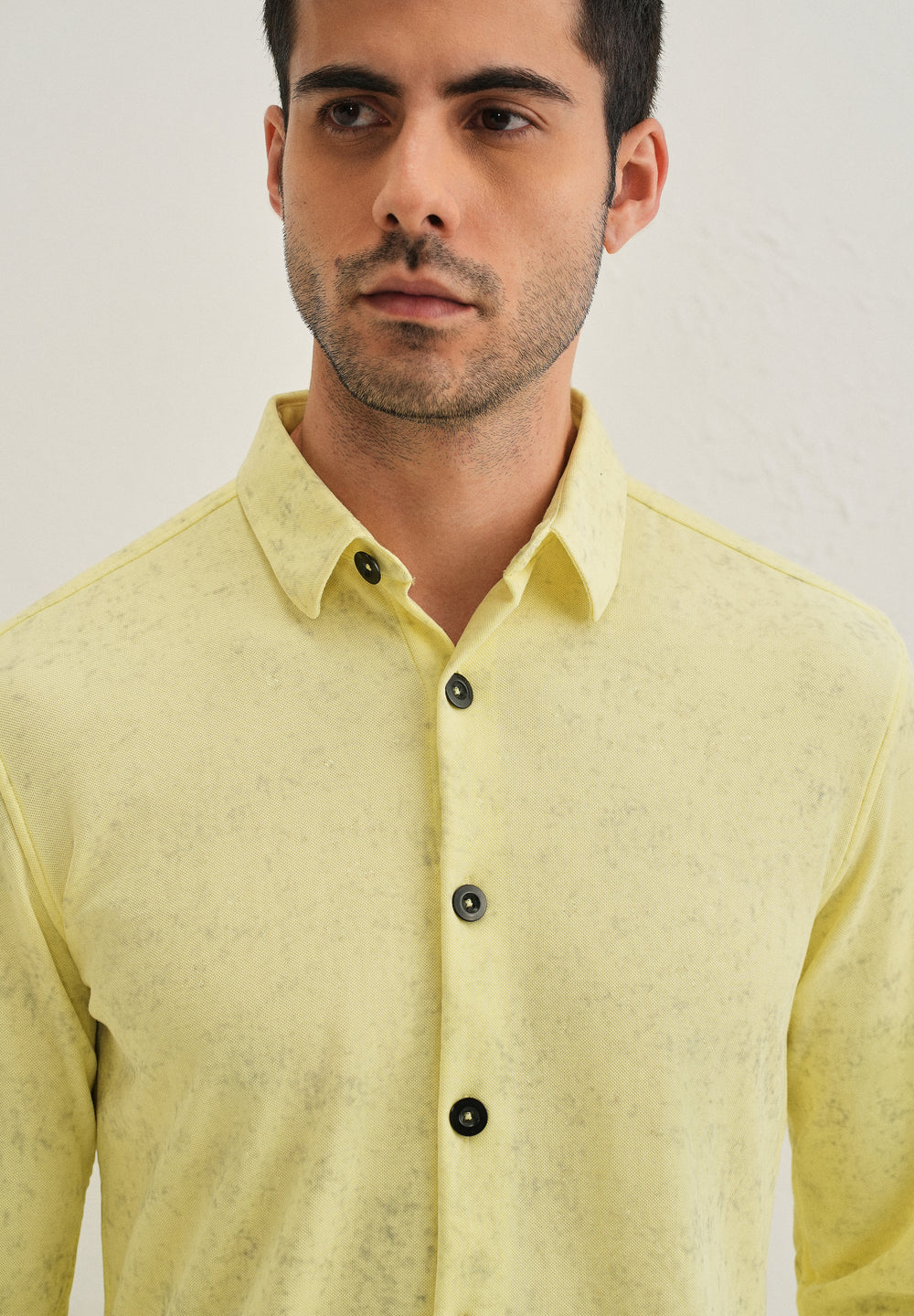 Lemon Yellow Knitted Shirt