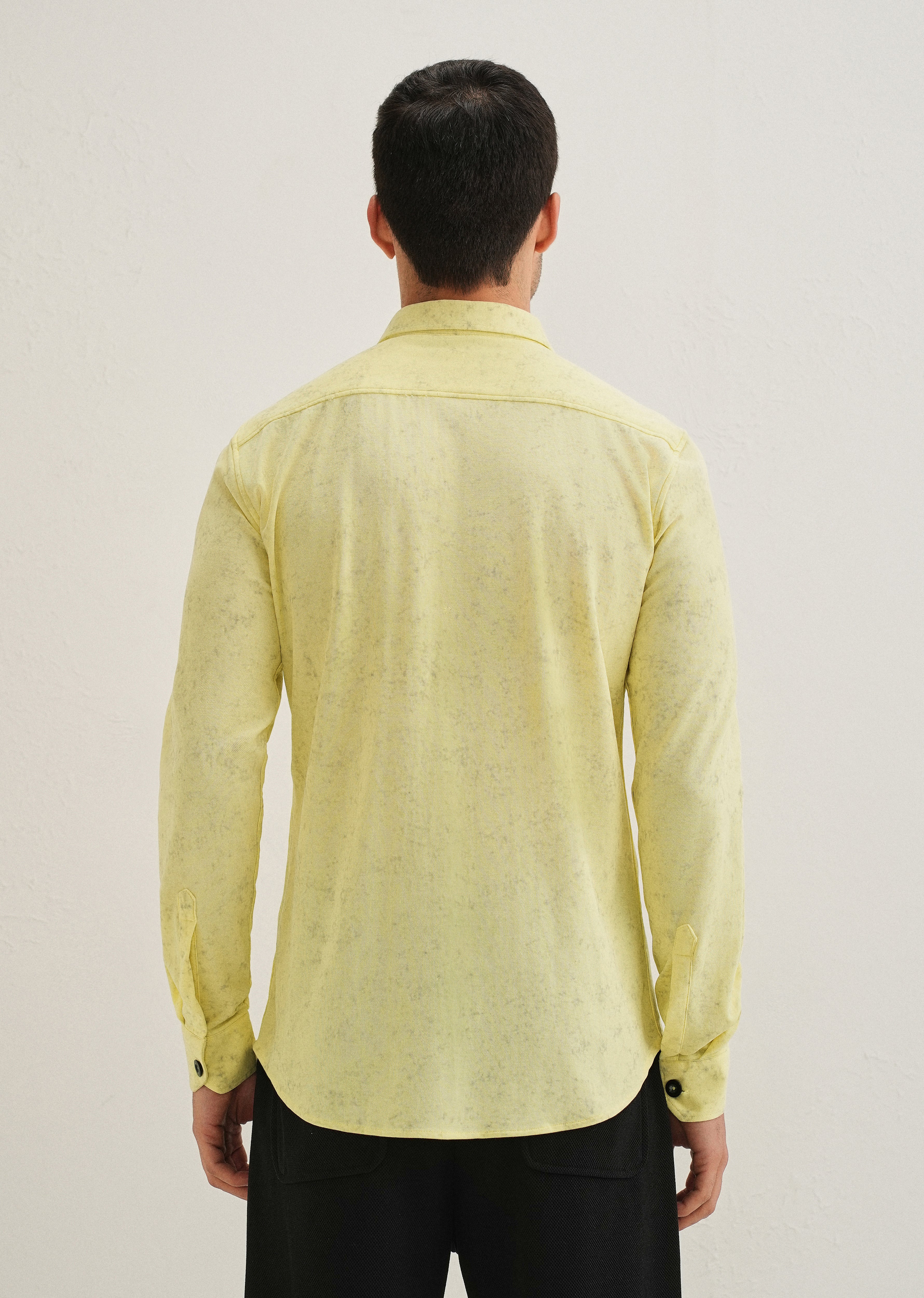 Lemon Yellow Knitted Shirt