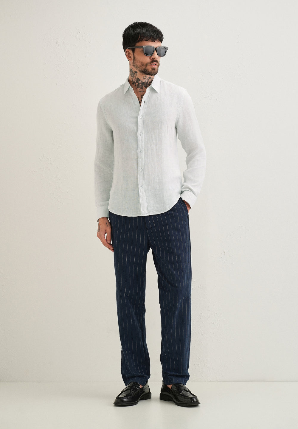 Light Aqua Pure Linen Shirt