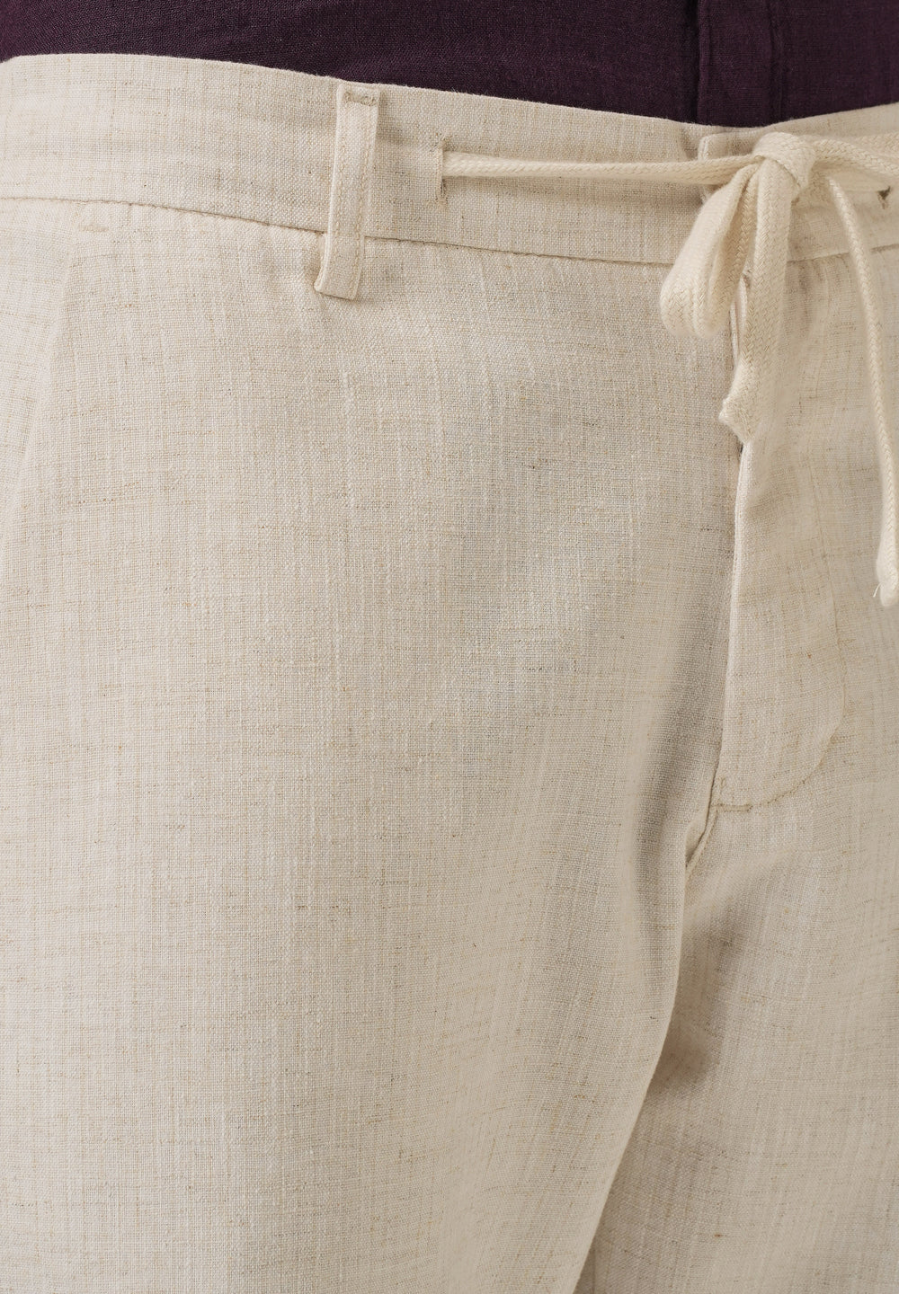 Light Beige Blended Linen Pant
