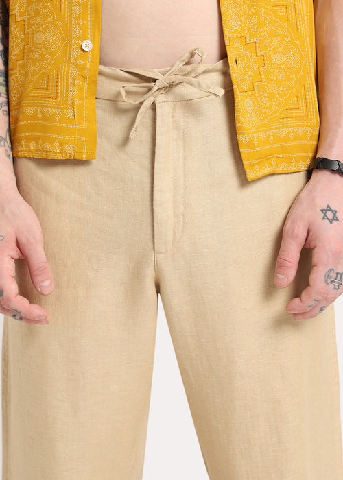 Light Beige Linen Pant