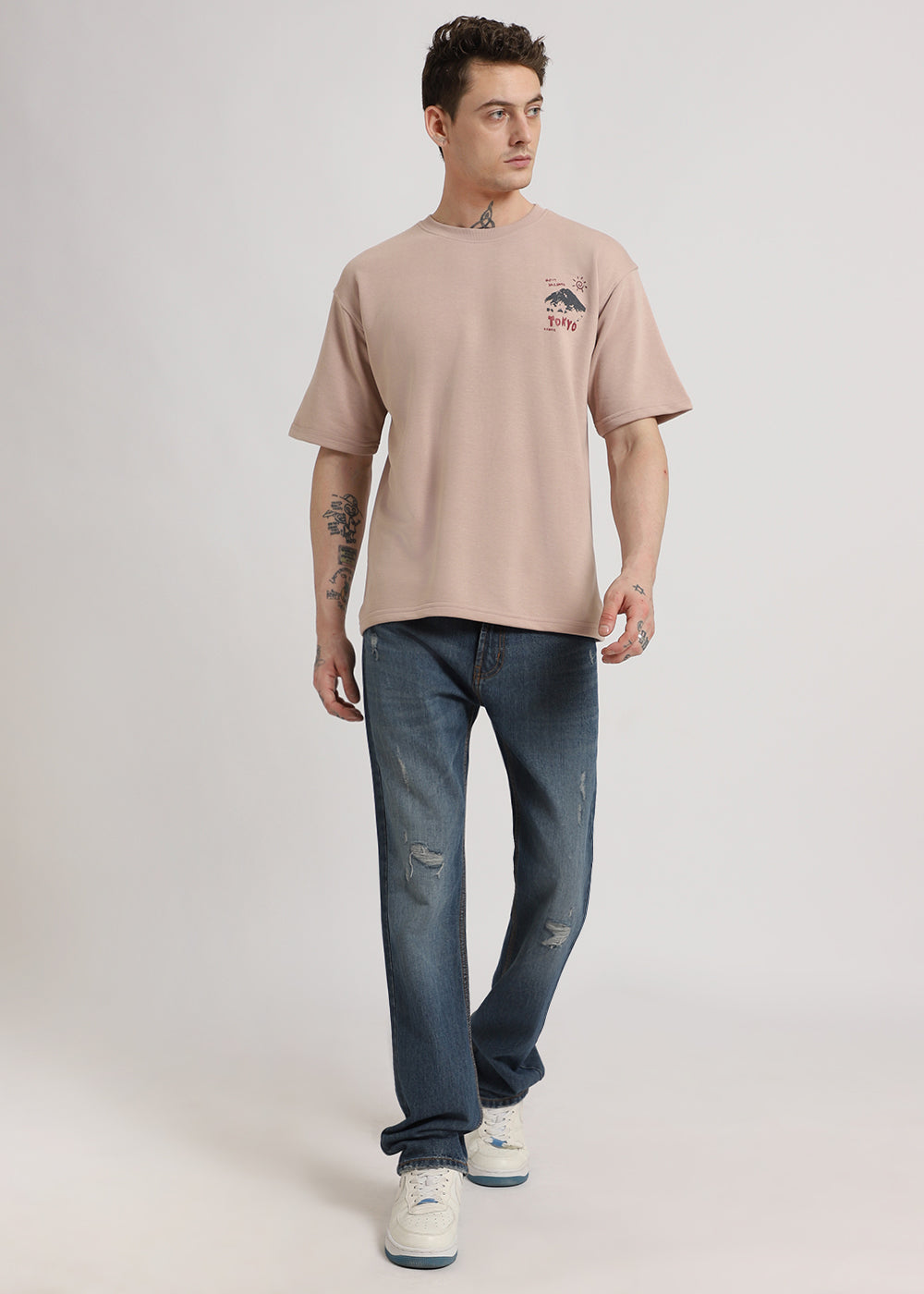 Light Beige Oversized T-shirt