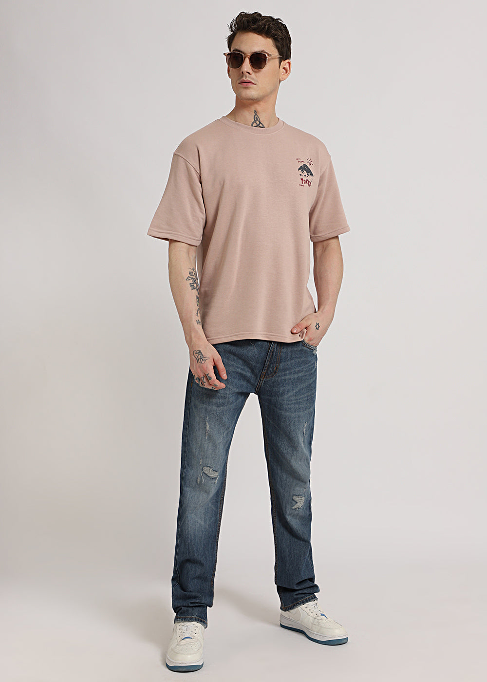 Light Beige Oversized T-shirt