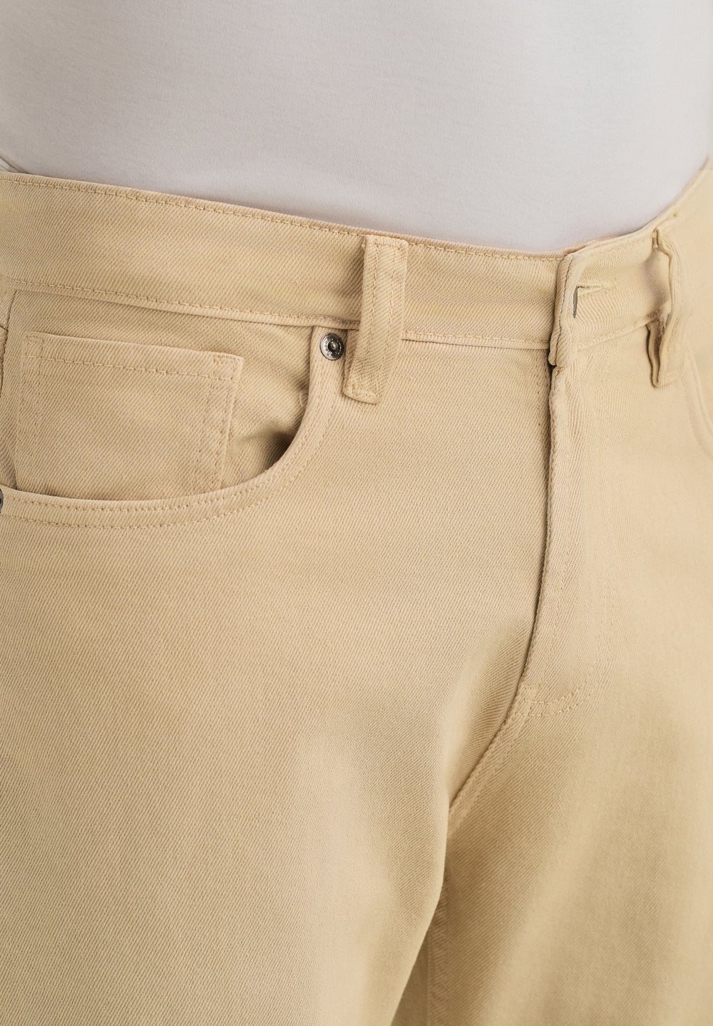 Light Beige Straight Fit Denim