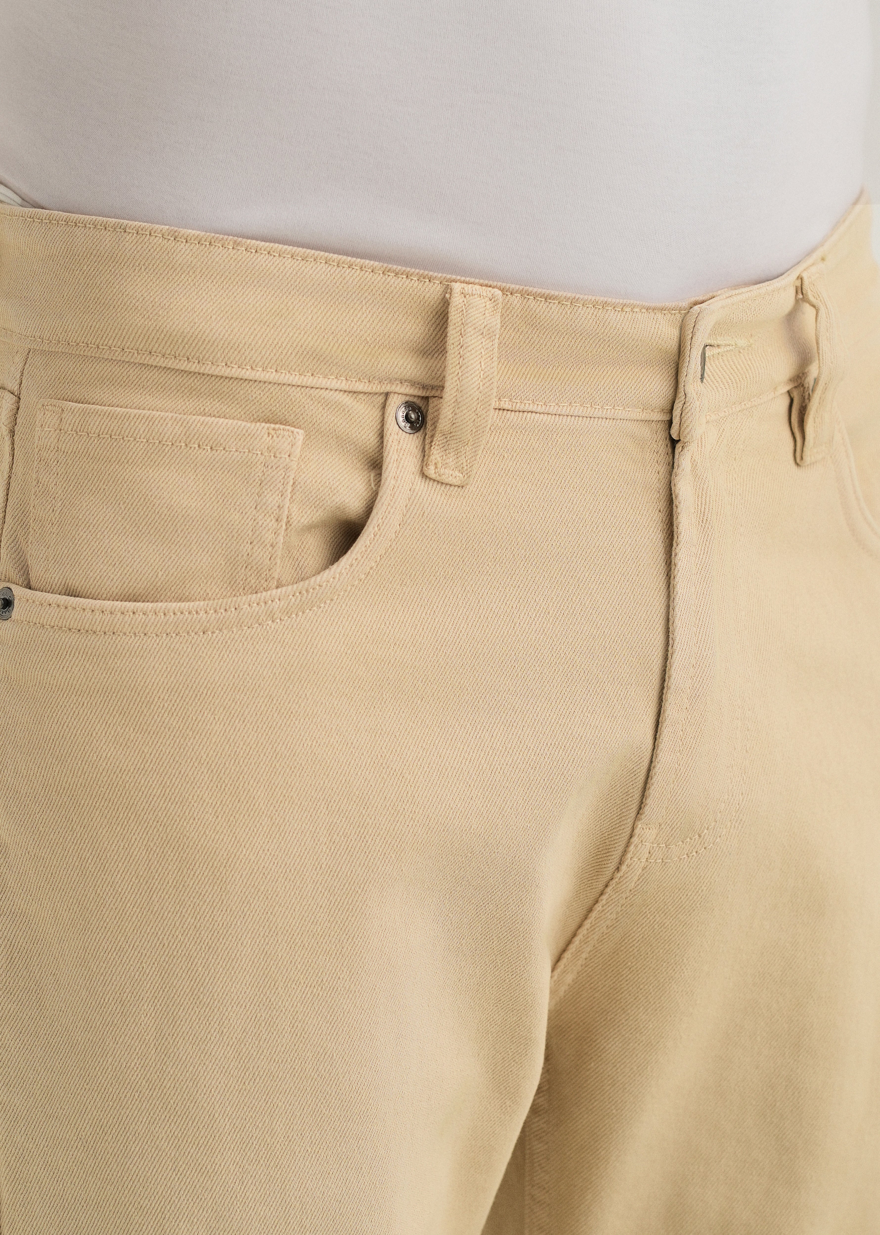 Light Beige Straight Fit Denim