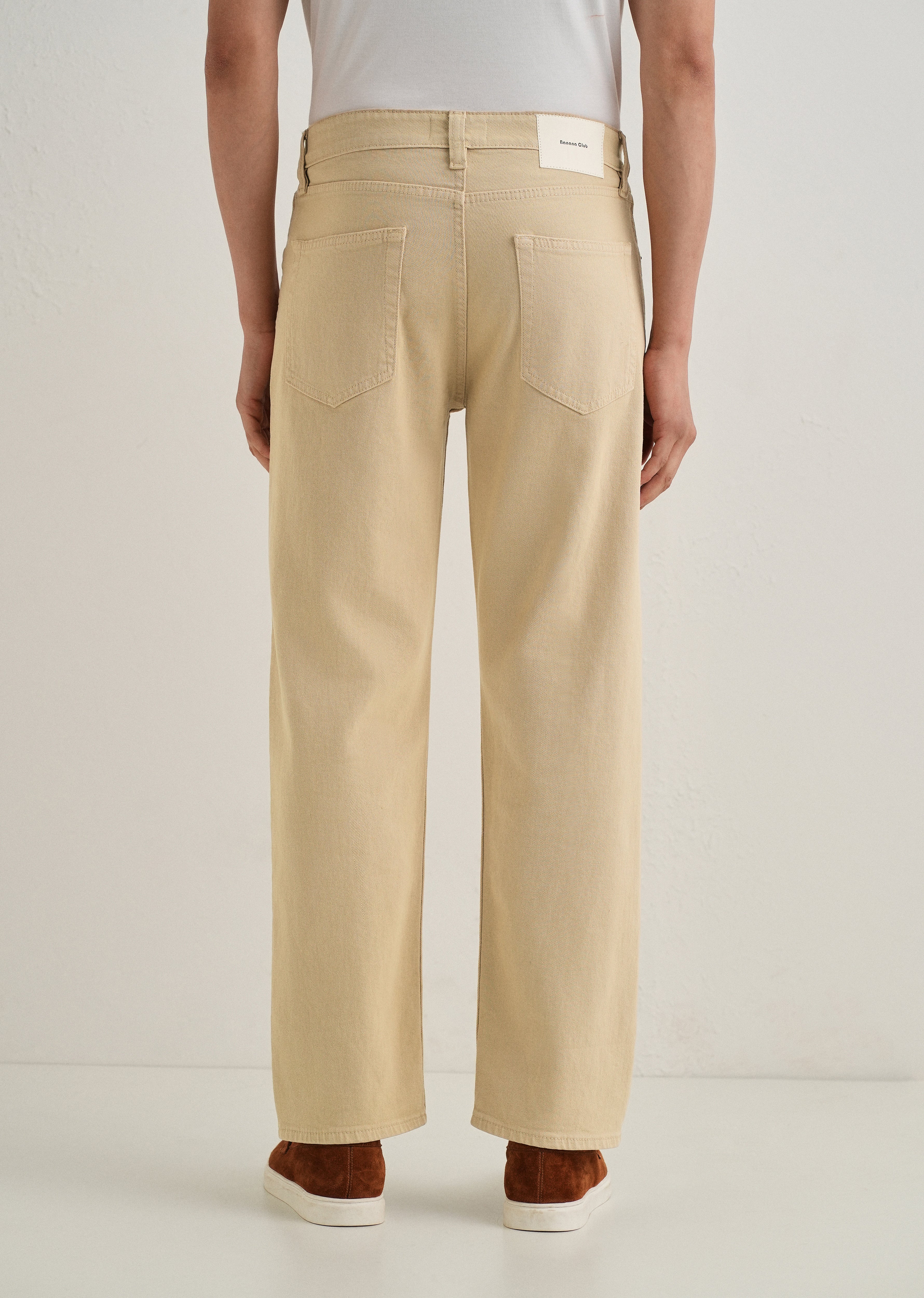 Light Beige Straight Fit Denim