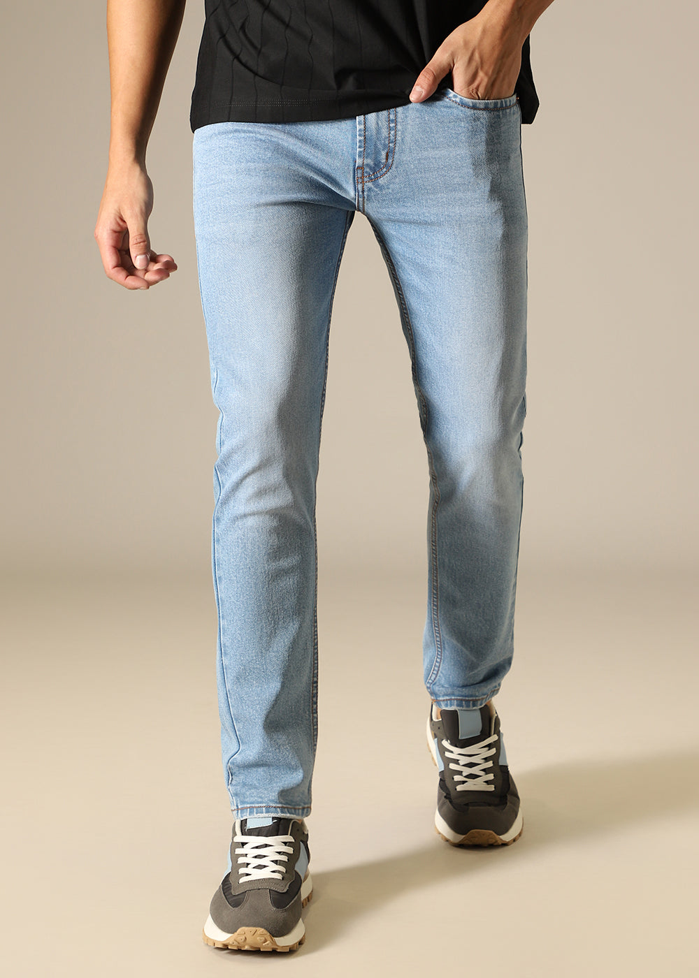 Light Blue Ankle Slim Fit Jeans