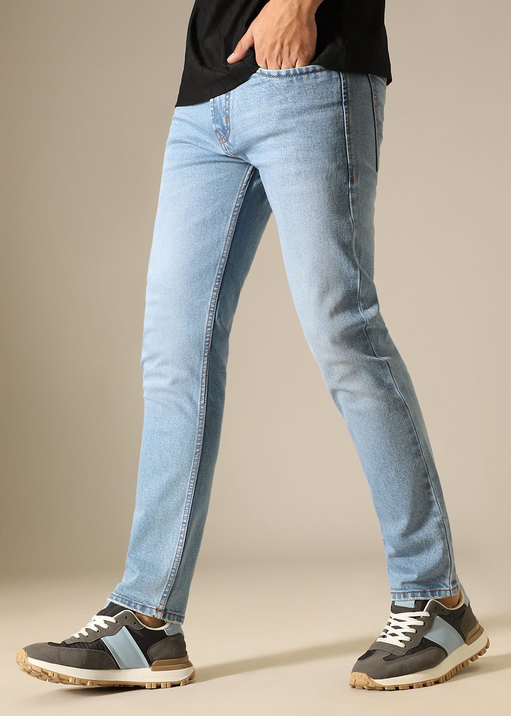 Light Blue Ankle Slim Fit Jeans