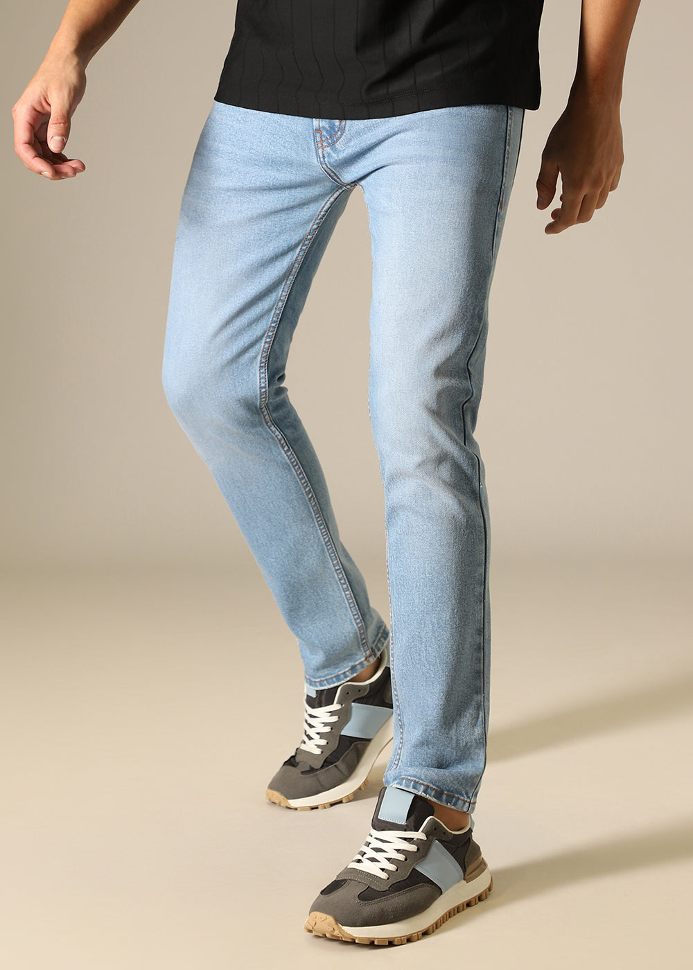 Light Blue Ankle Slim Fit Jeans