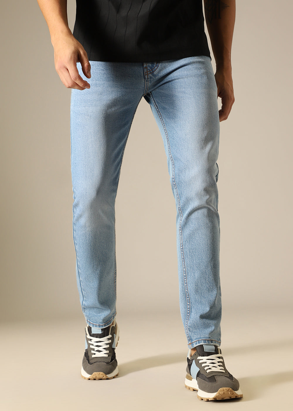 Light Blue Ankle Slim Fit Jeans