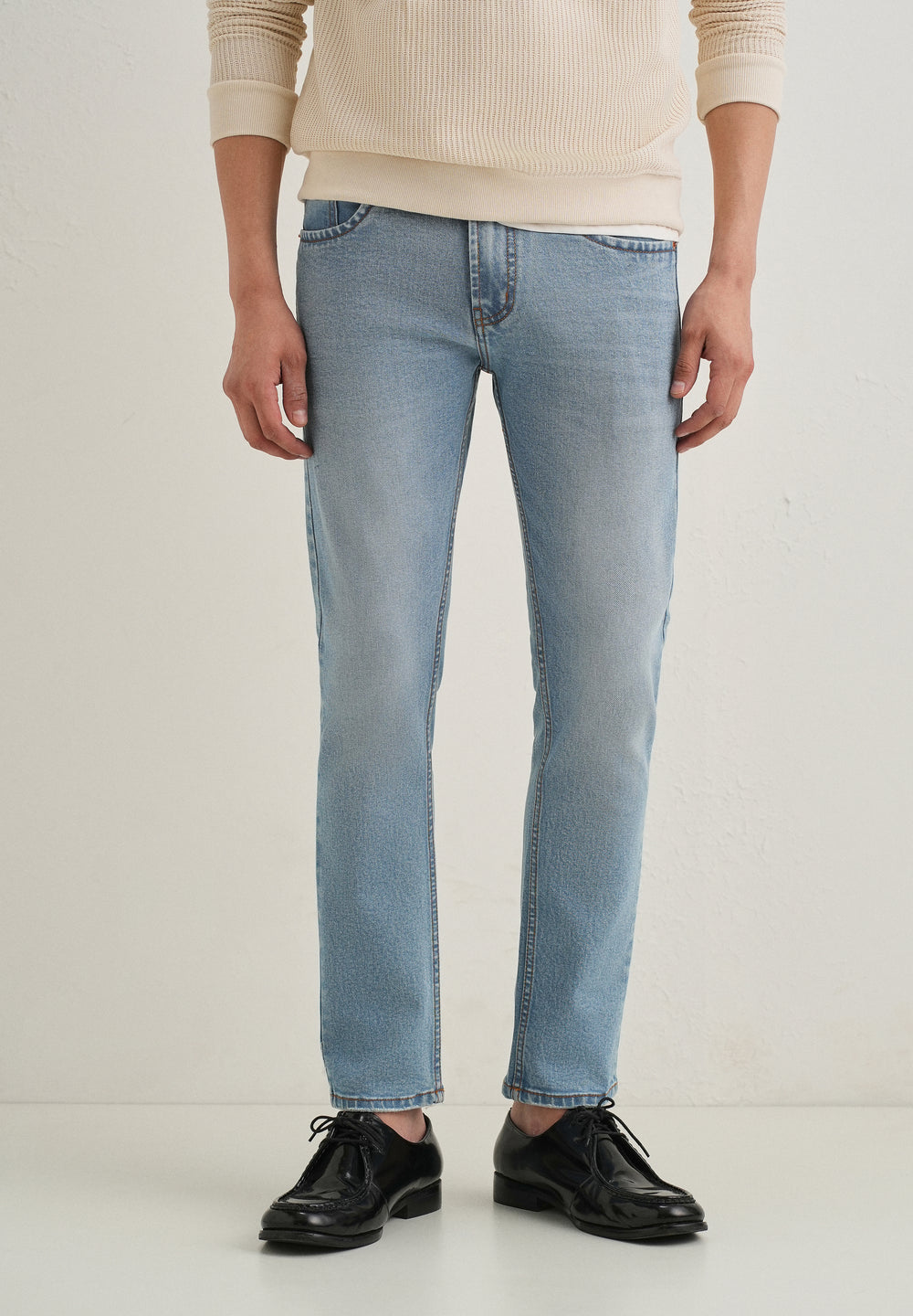 Light Blue Ankle Slim Fit Jeans