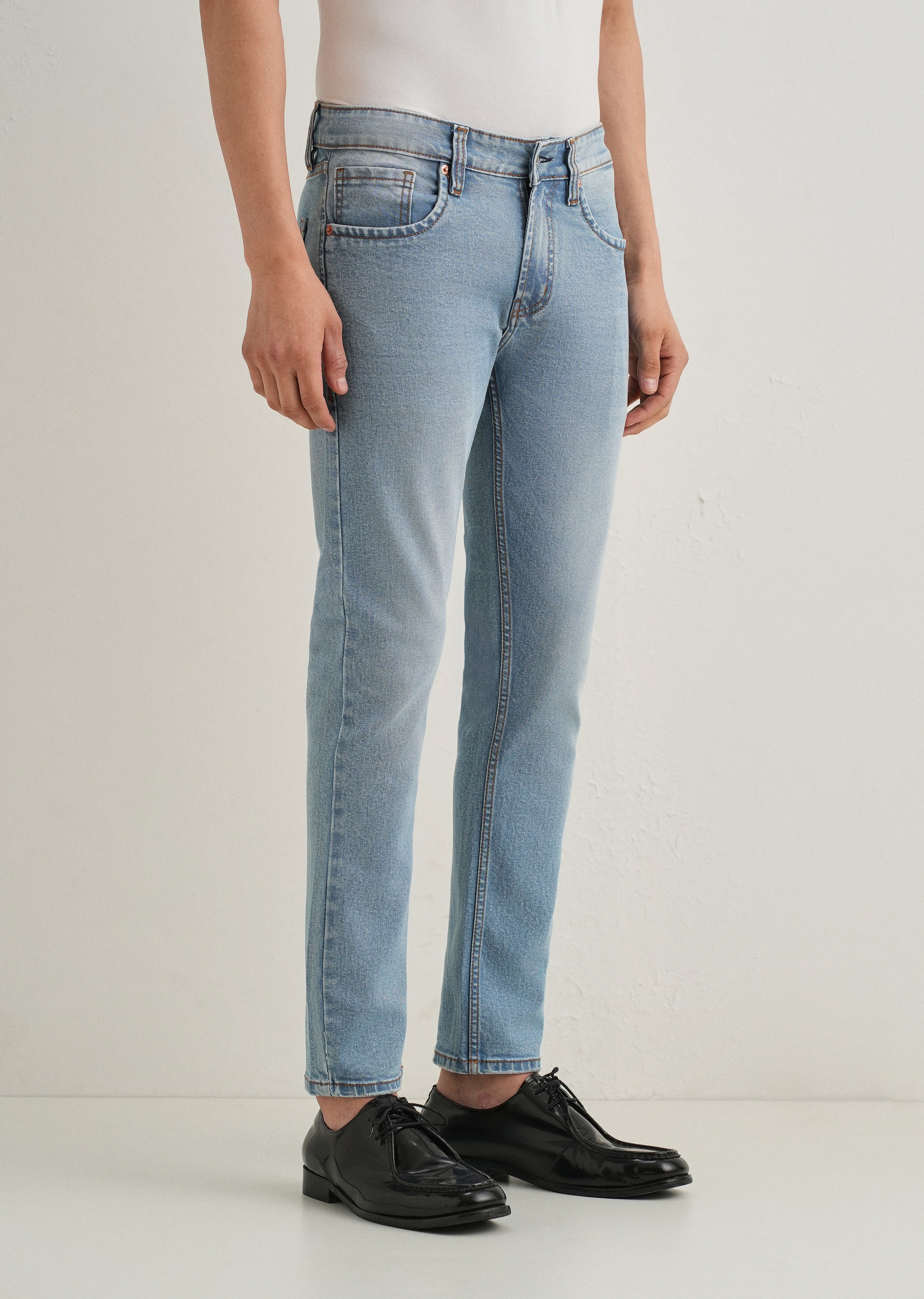 Light Blue Ankle Slim Fit Jeans