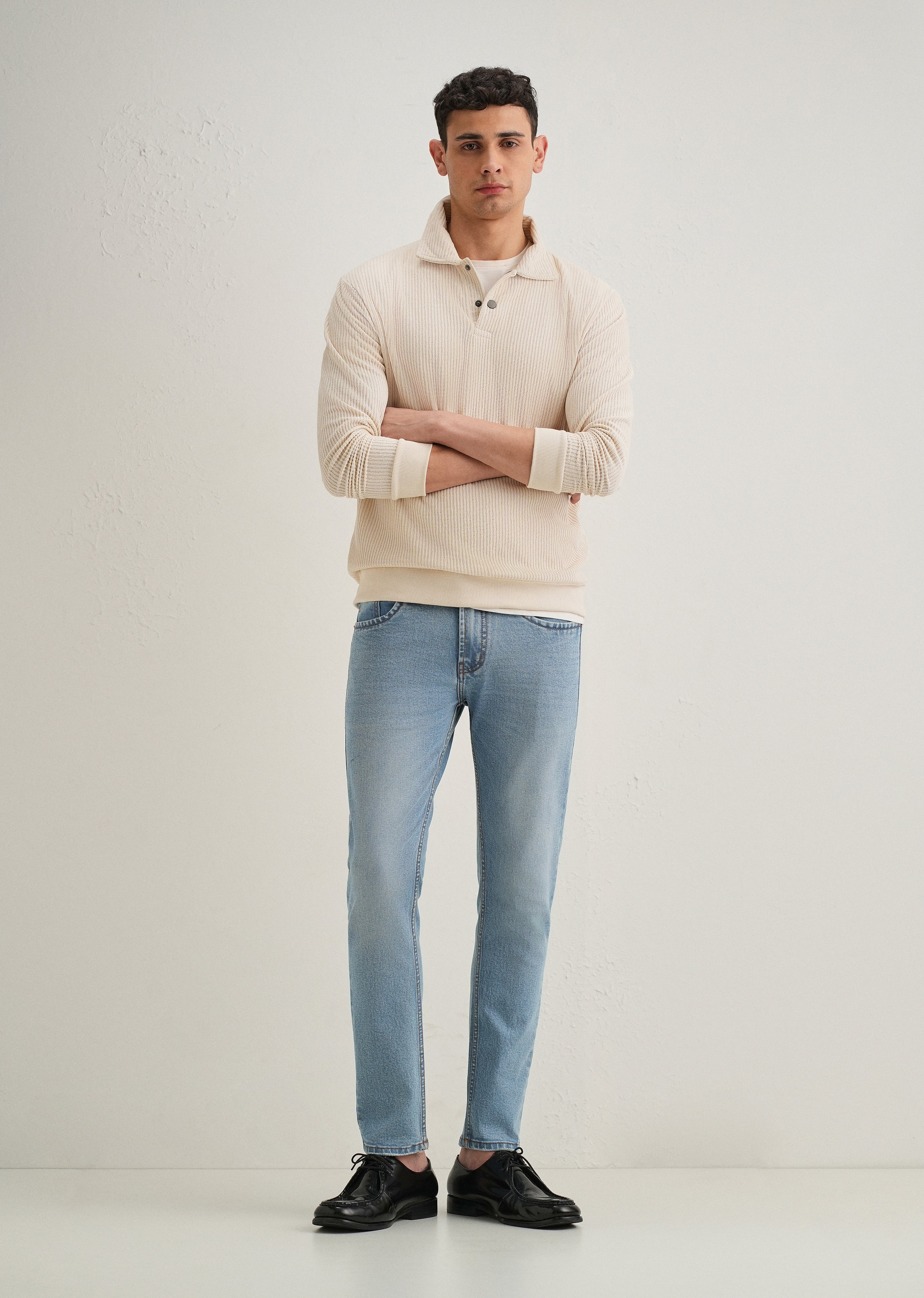 Light Blue Ankle Slim Fit Jeans