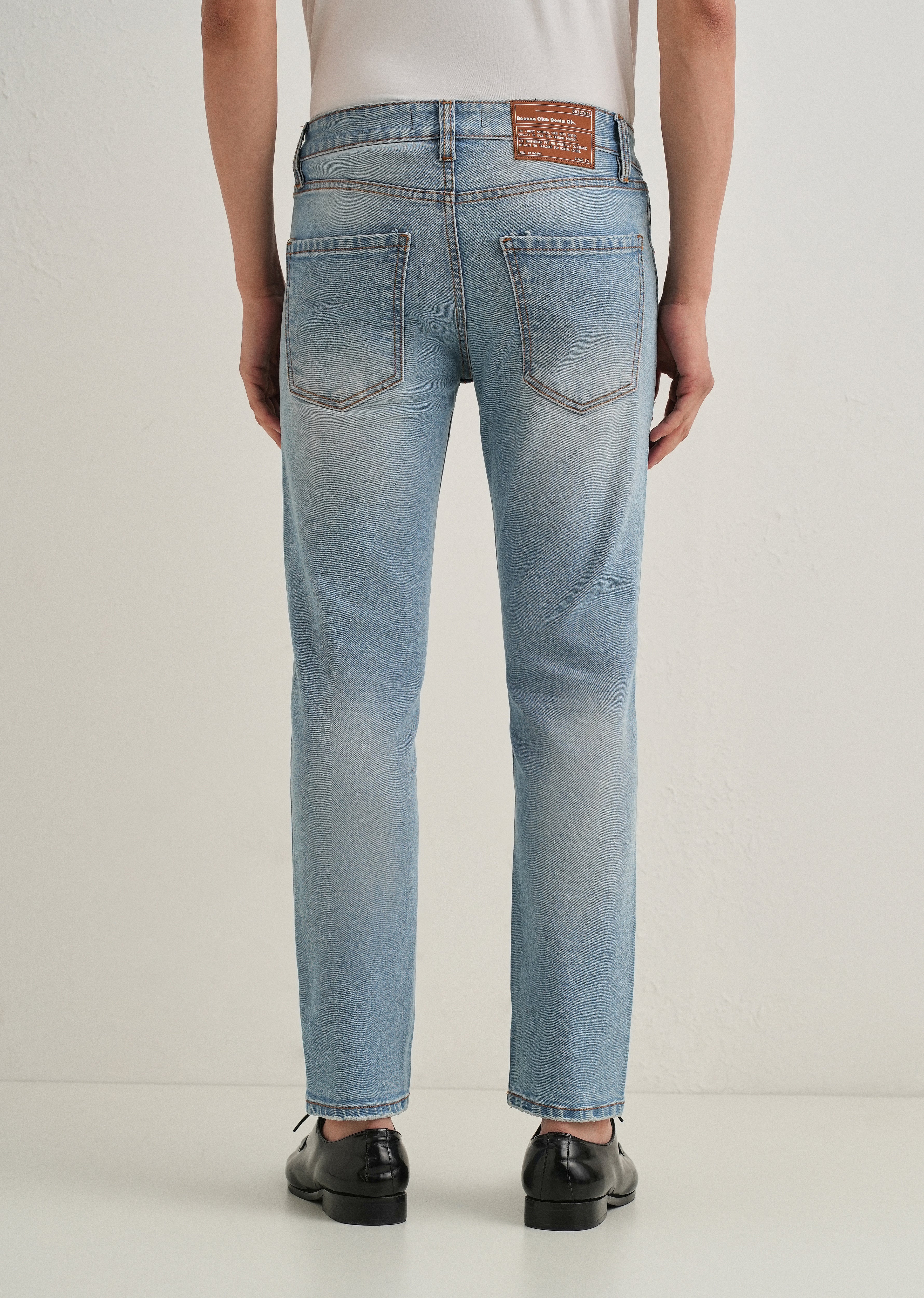 Light Blue Ankle Slim Fit Jeans