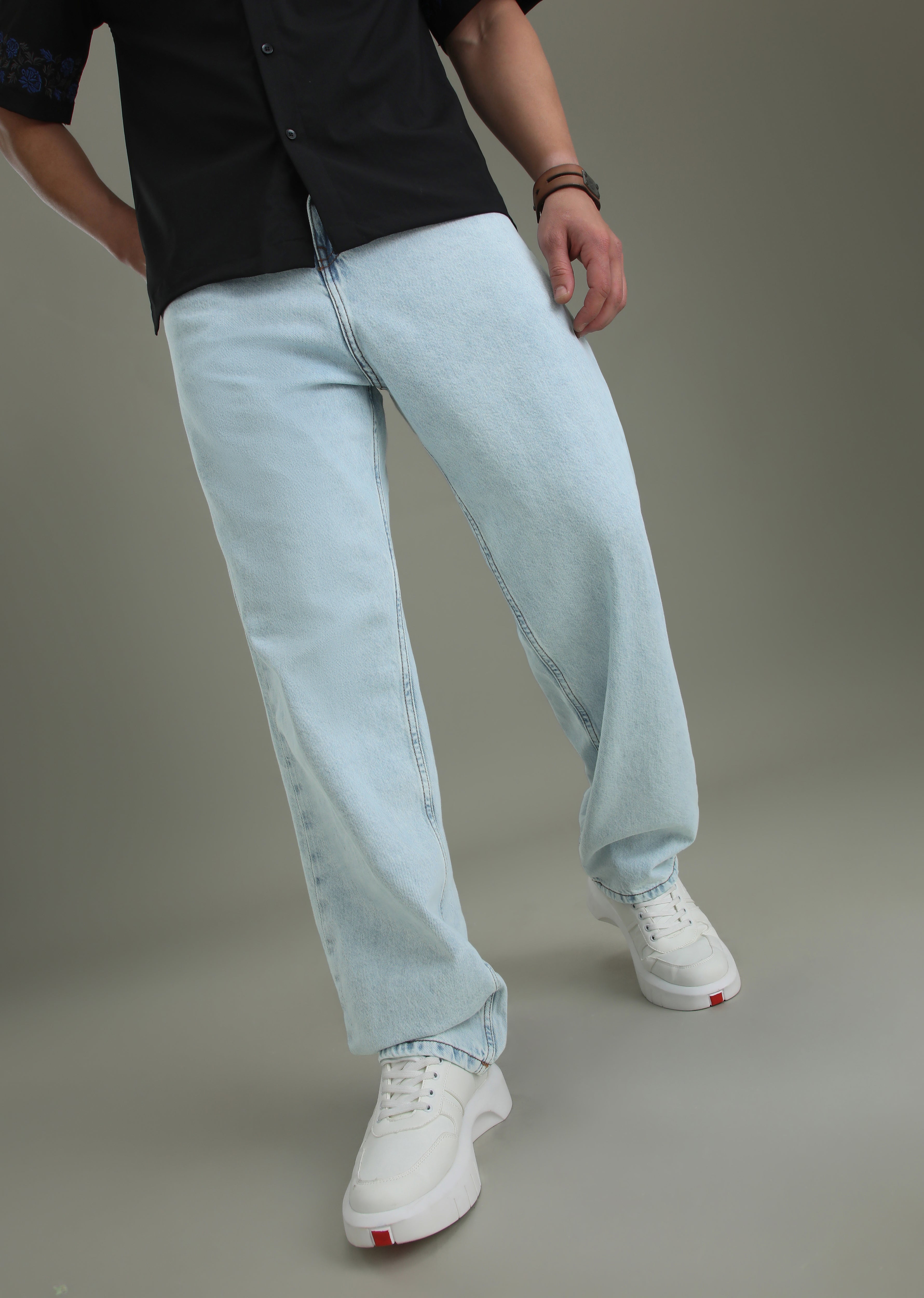 Light Blue Baggy Fit Jeans