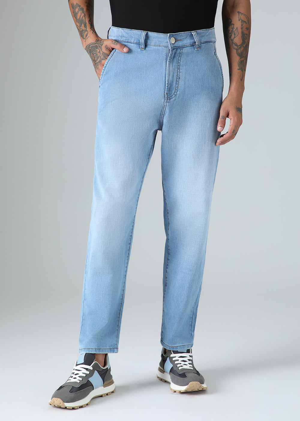 Light Blue Fade Regular Fit Denim