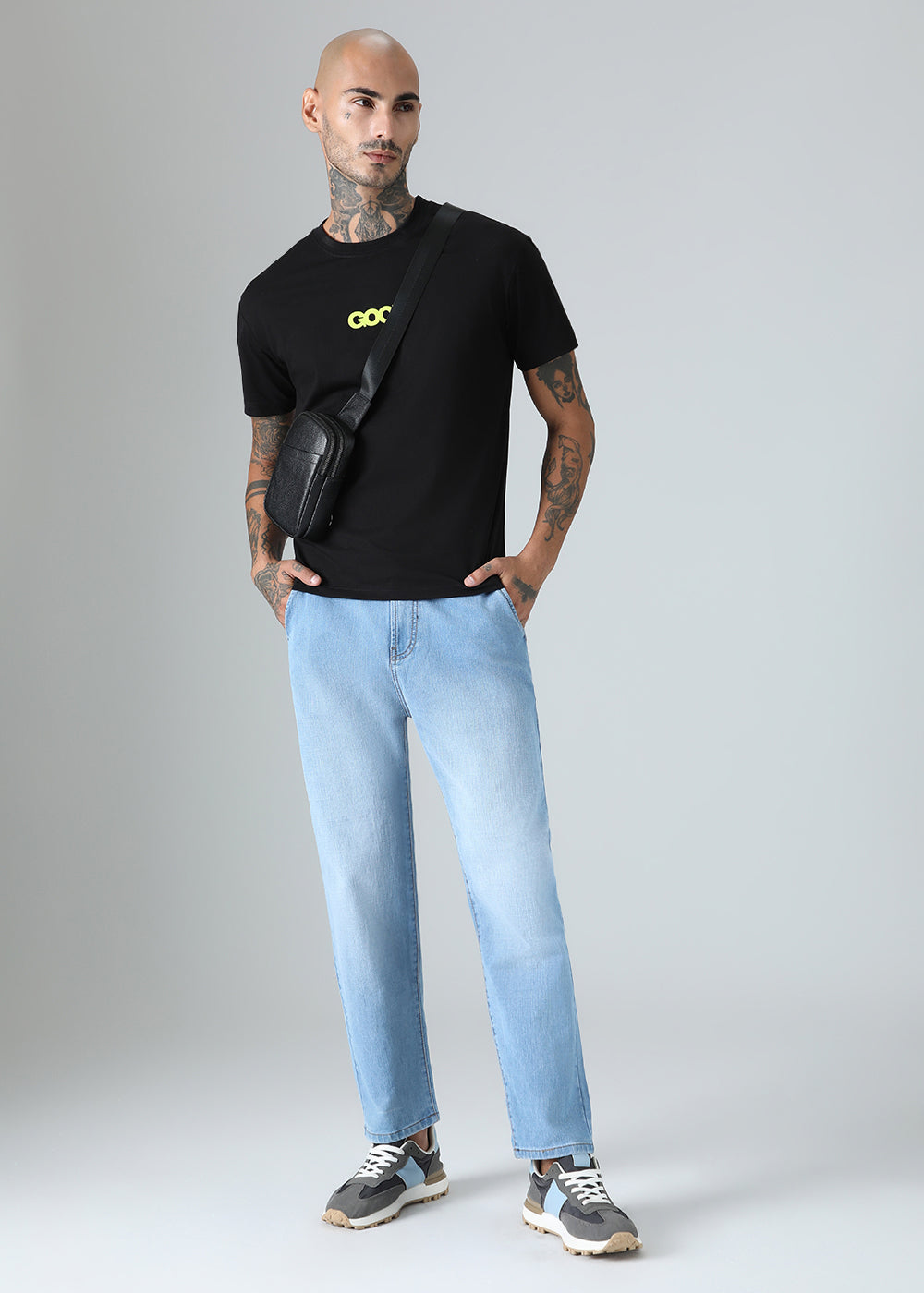 Light Blue Fade Regular Fit Denim