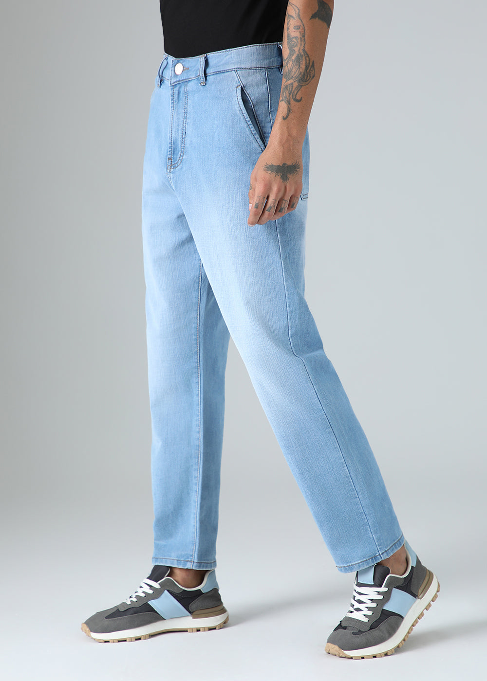 Light Blue Fade Regular Fit Denim