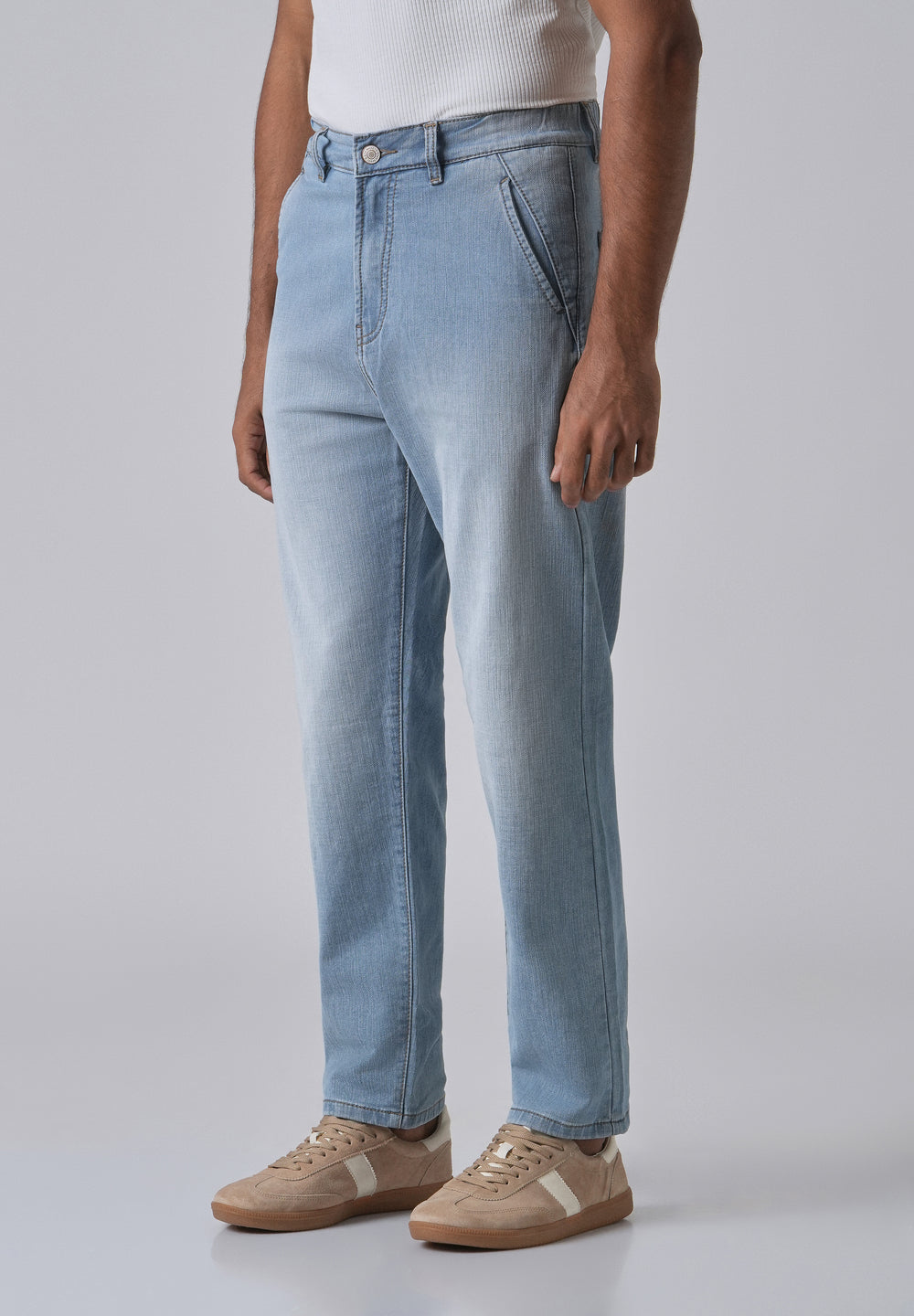 Light Blue Fade Regular Fit Denim
